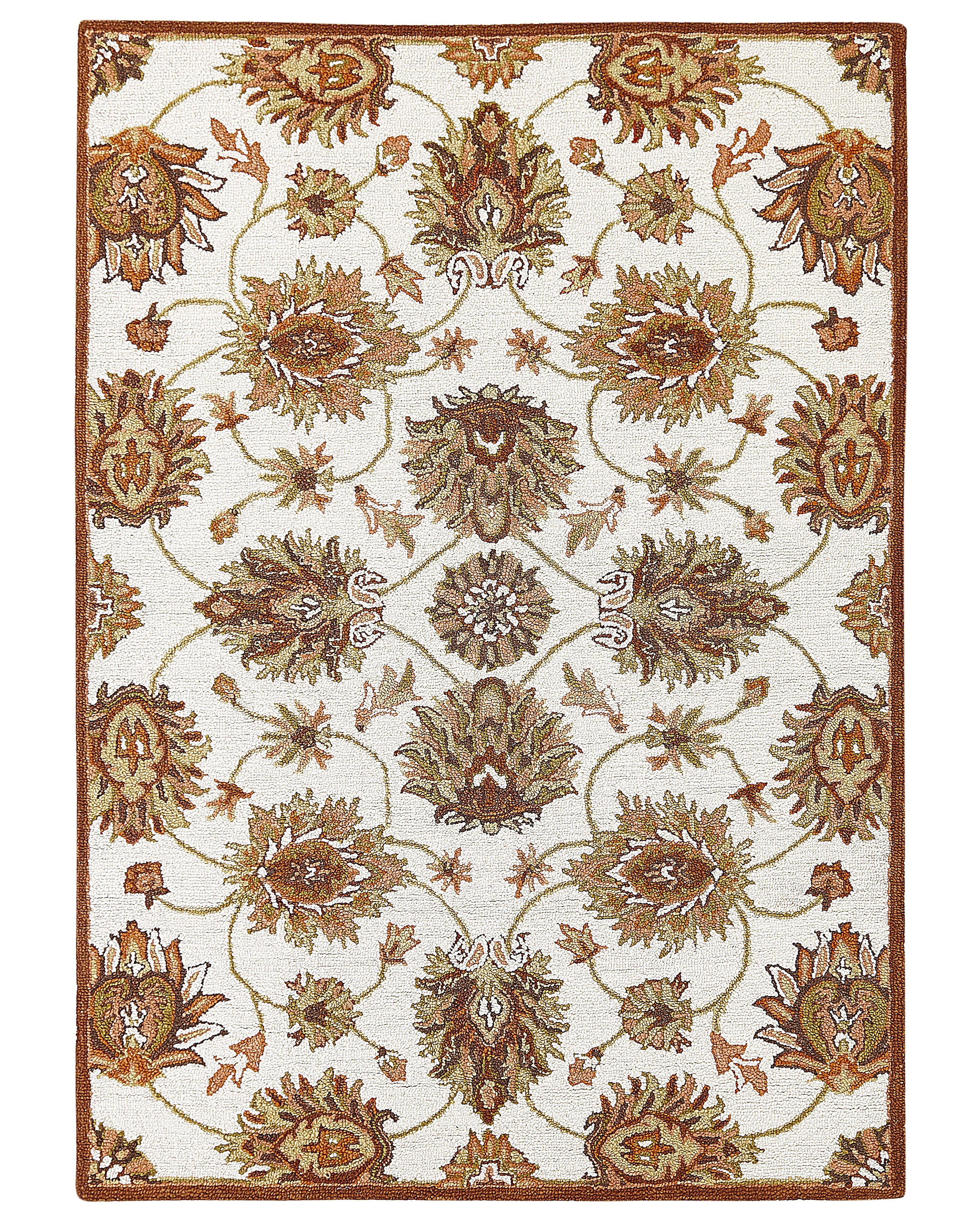 Rug EZINE Beige 160 x 230 cm Wool