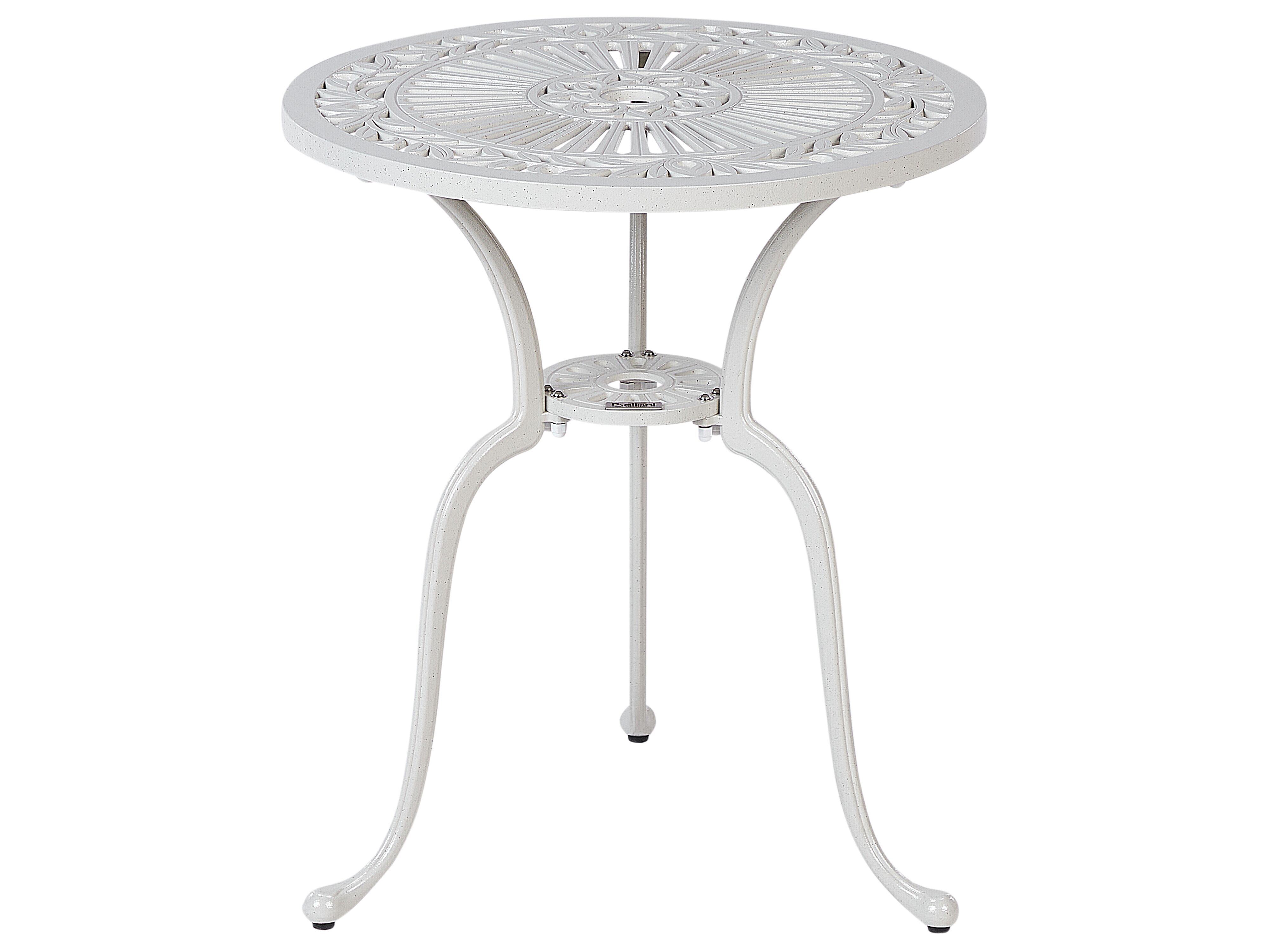 Bistro Table DASCIO 61 cm 61 cm Metal Off-White