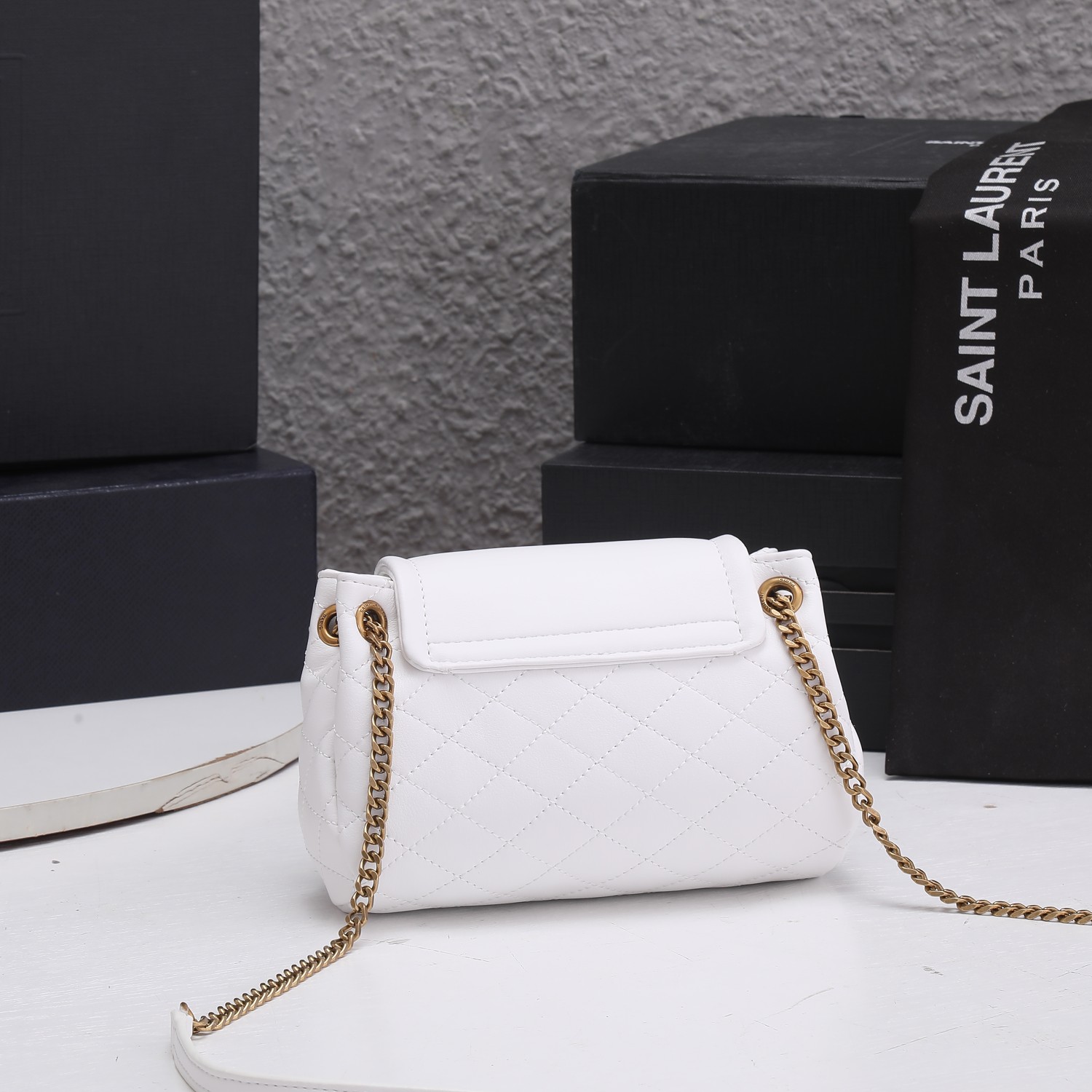 Replica Ysl Mini Nolita Bag In Lambskin- Black/White1:1High-quality replica