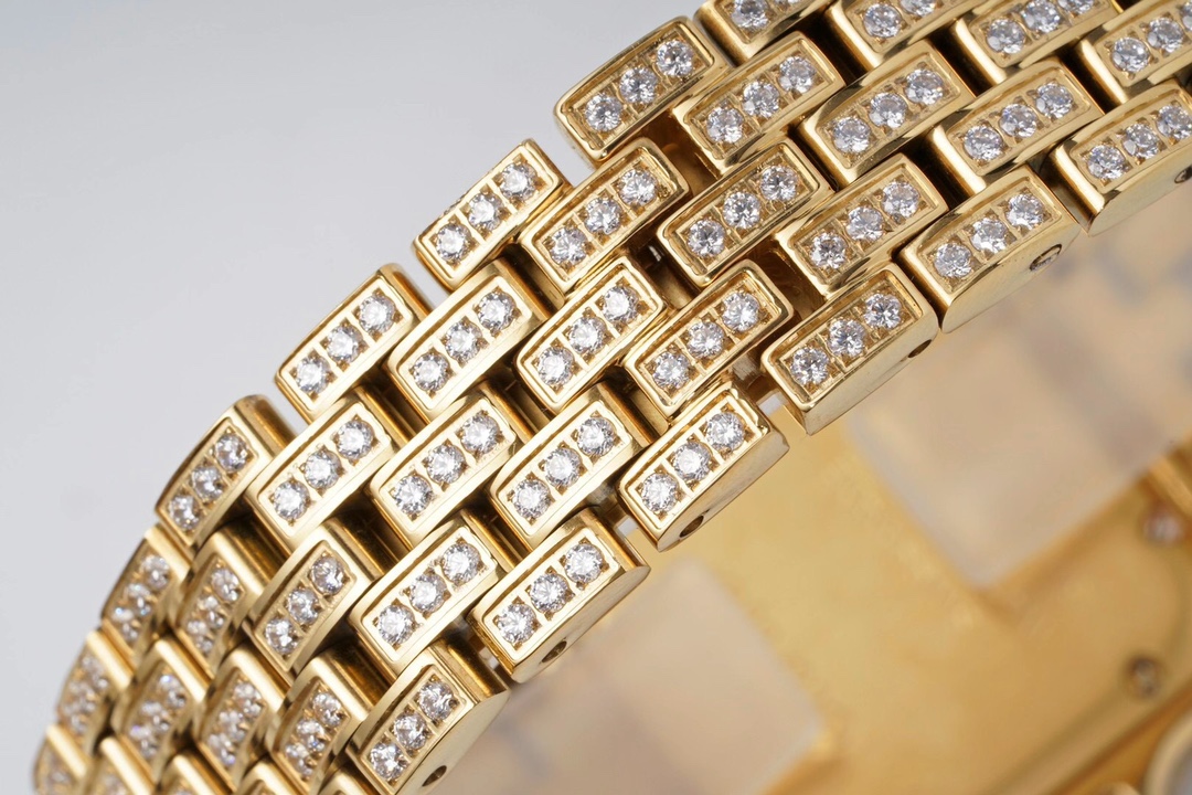 Cartier Cheetah Full of Diamonds Ladies 37MM-Golden(1:1 replica) - Top club