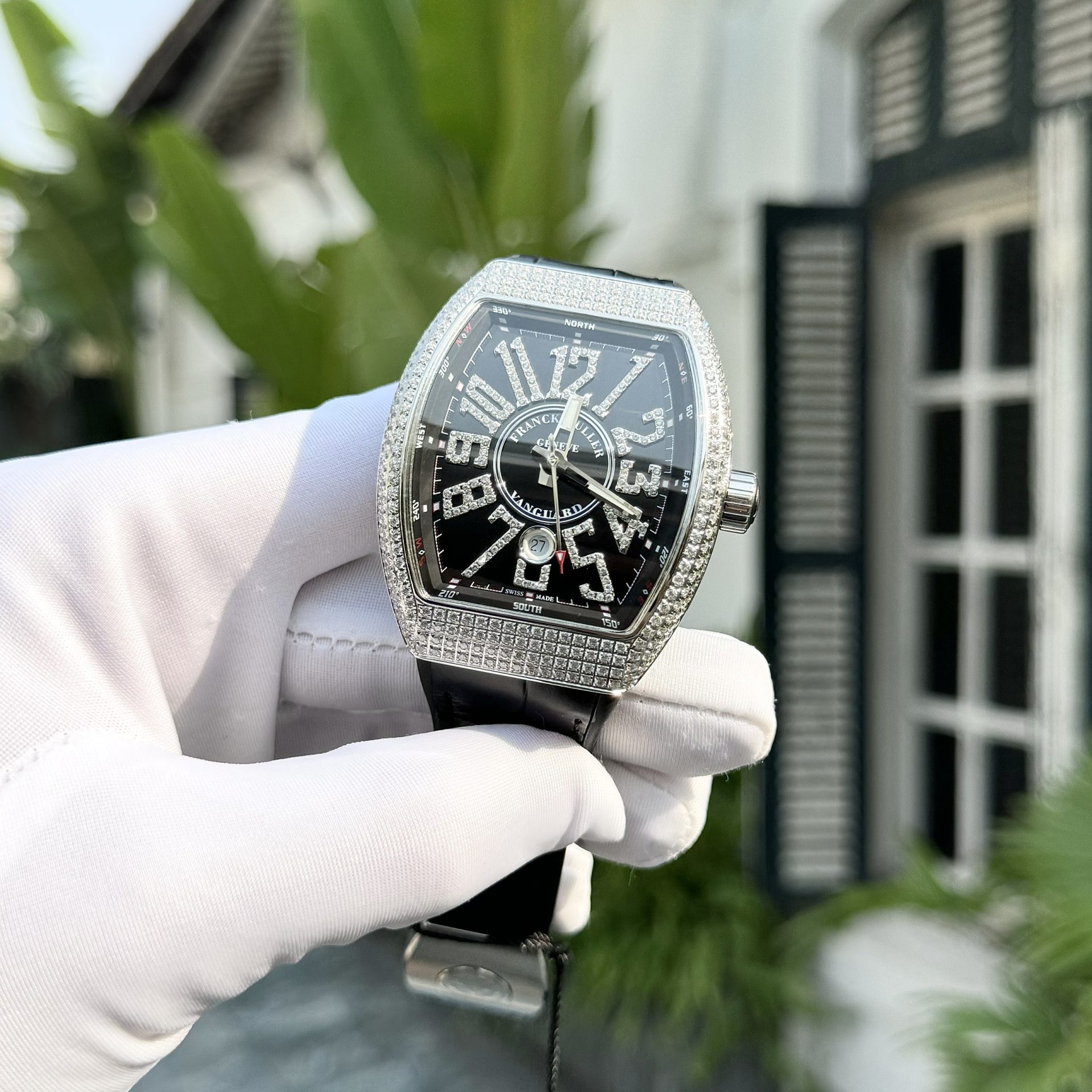 Franck Muller V45 SC DT Replica 11 Watch Black Dial With Stone  Factory ABF 45mm - Top club