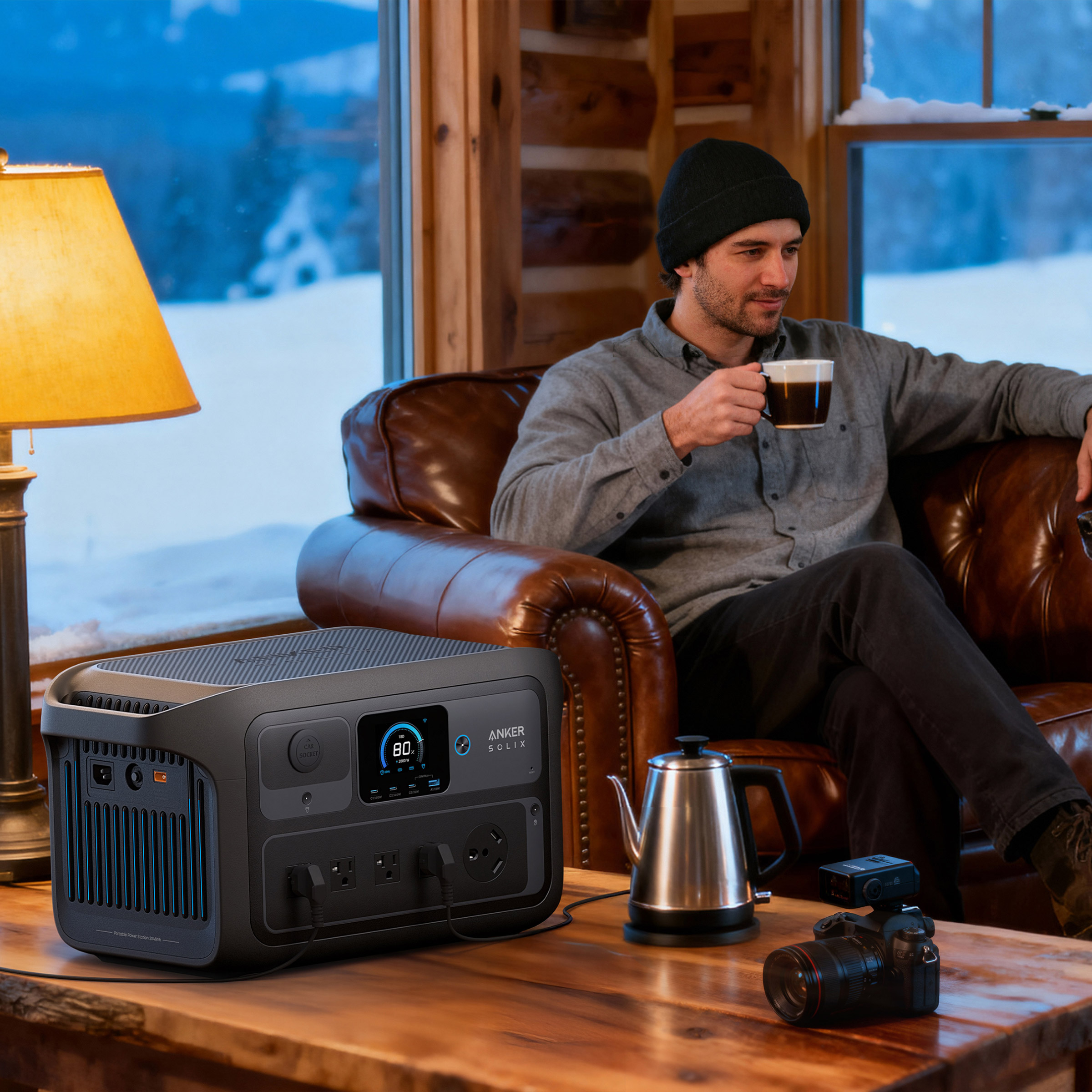 Anker SOLIX C2000X Gen 2 Portable Power Station with 400W Solar Panel - Image 4