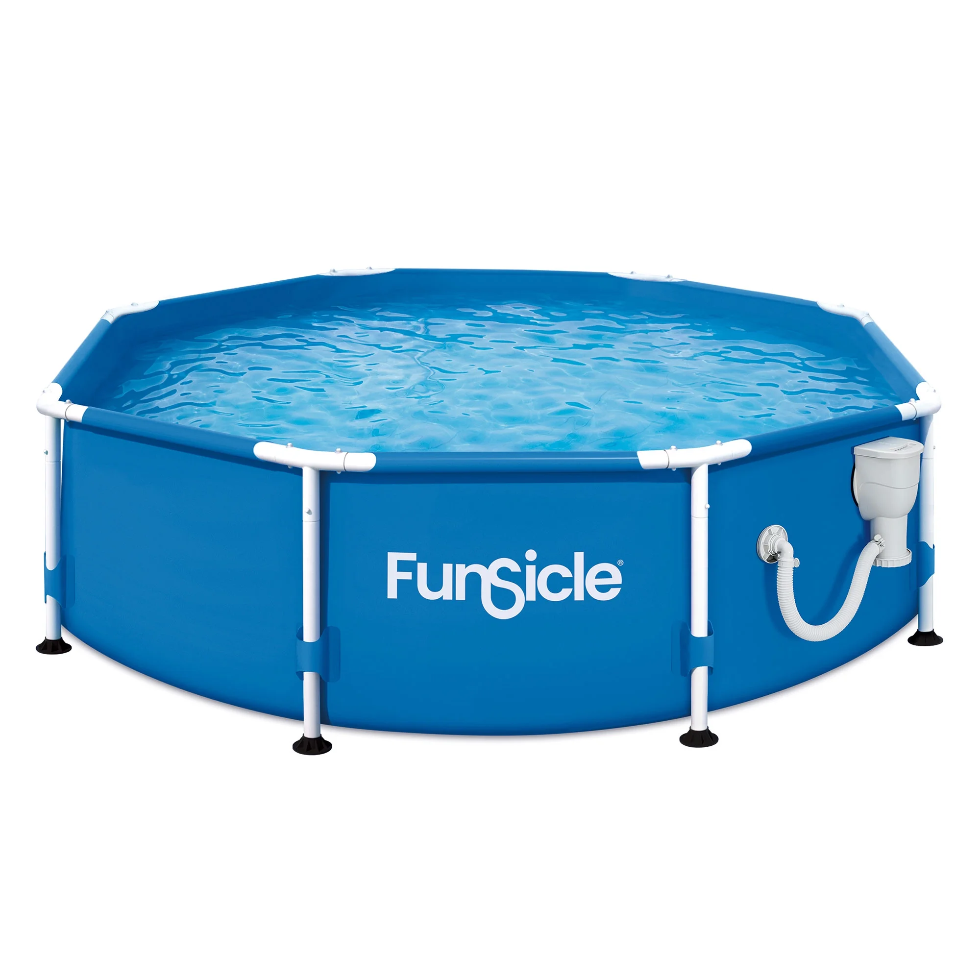 Funsicle 10' x 30" Activity Above Ground Swimming Pool Set with 2-in-1 Pump, Round Frame - Image 17