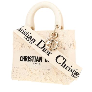 Dior Lady D- Lite handbag in blue canvas1:1High-quality replica
