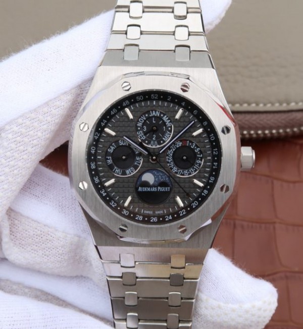 Replica Audemars Piguet JF Royal Oak 41mm 26574 SS Black Textured Dial A5134 - Top club