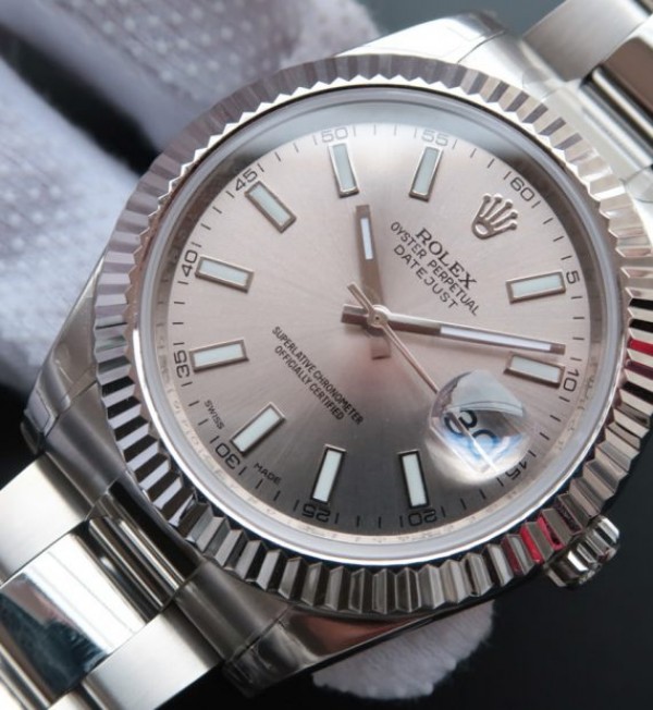 Replica Rolex DateJust II SS Fluted Bezel Gray Dial SS Bracelet A3136 - Elite Watch Atelier