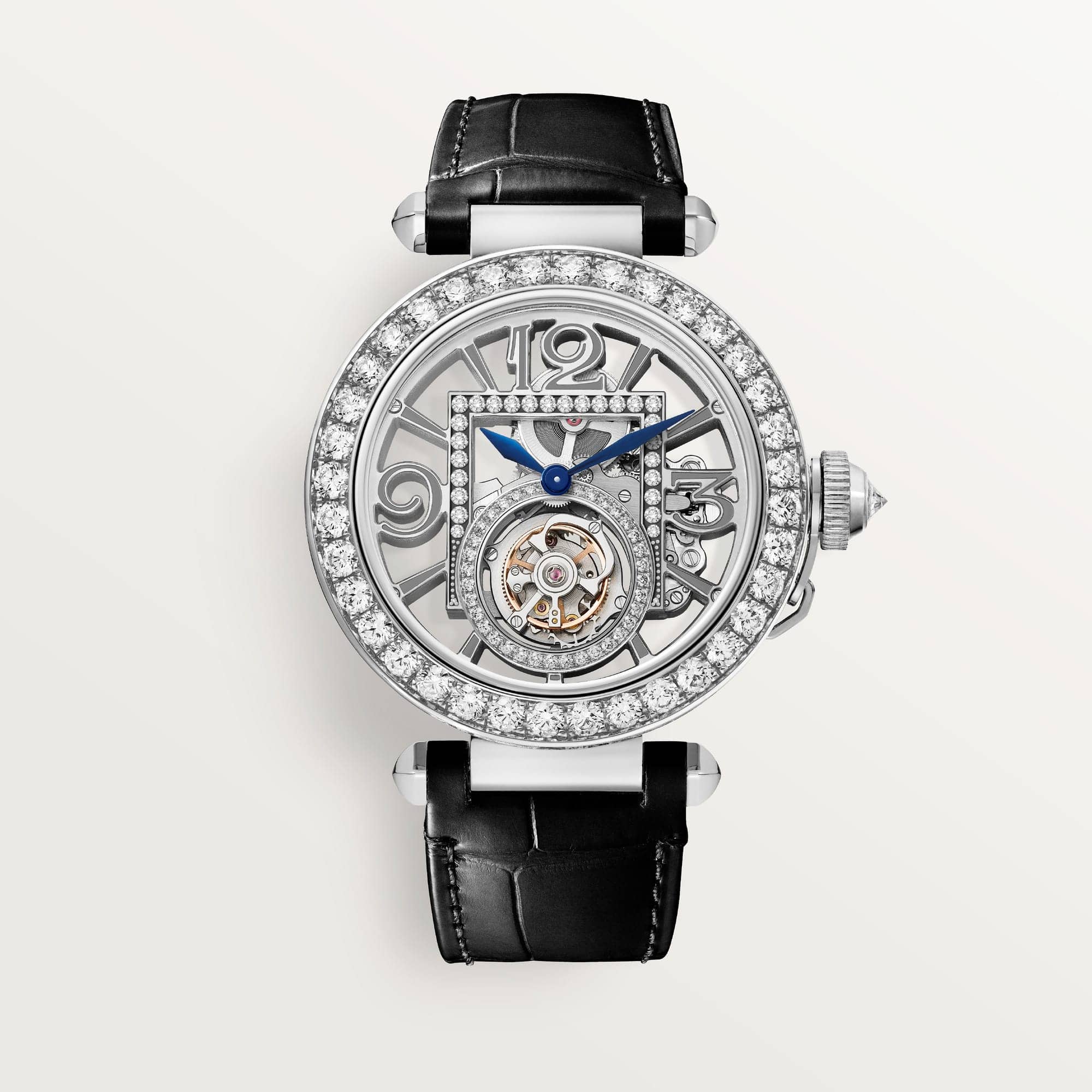 Pasha de fake cartier watch 41 mm tourbillon skeleton mechanical movement with manual winding(1:1 replica) - Top club