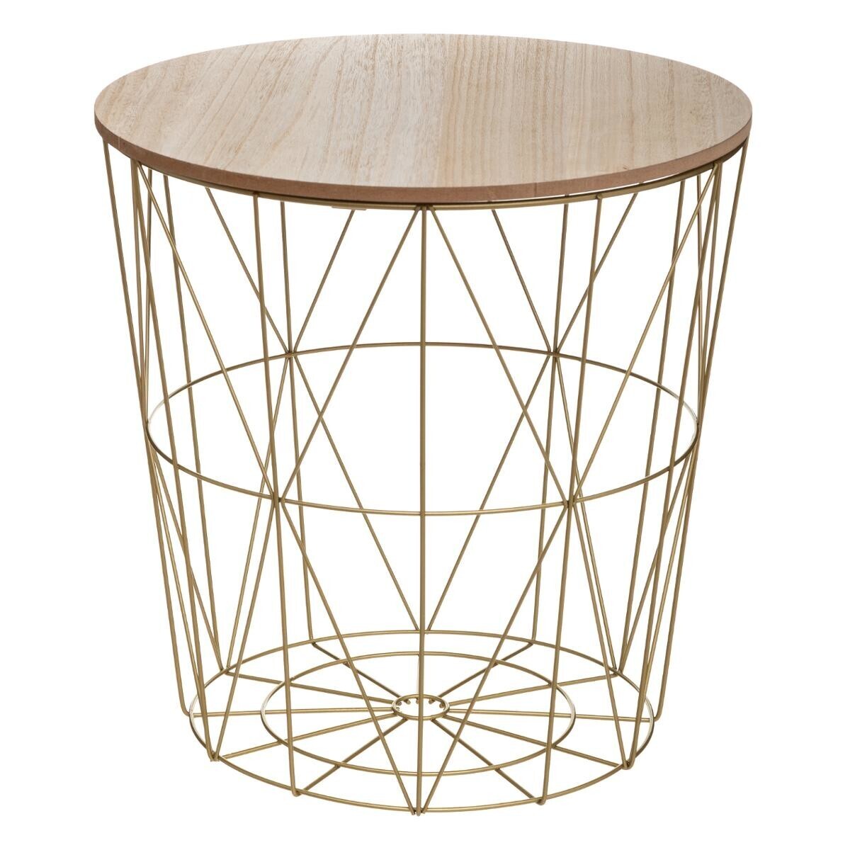 Side table "Kumi" Gold, D.40 cm