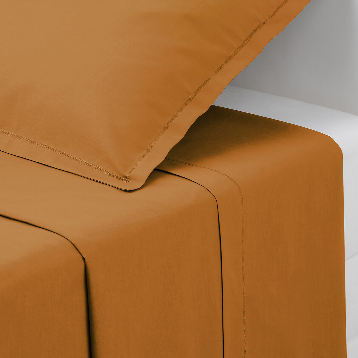 Fitted Sheet, cotton Cumin yellow, 180x290 cm