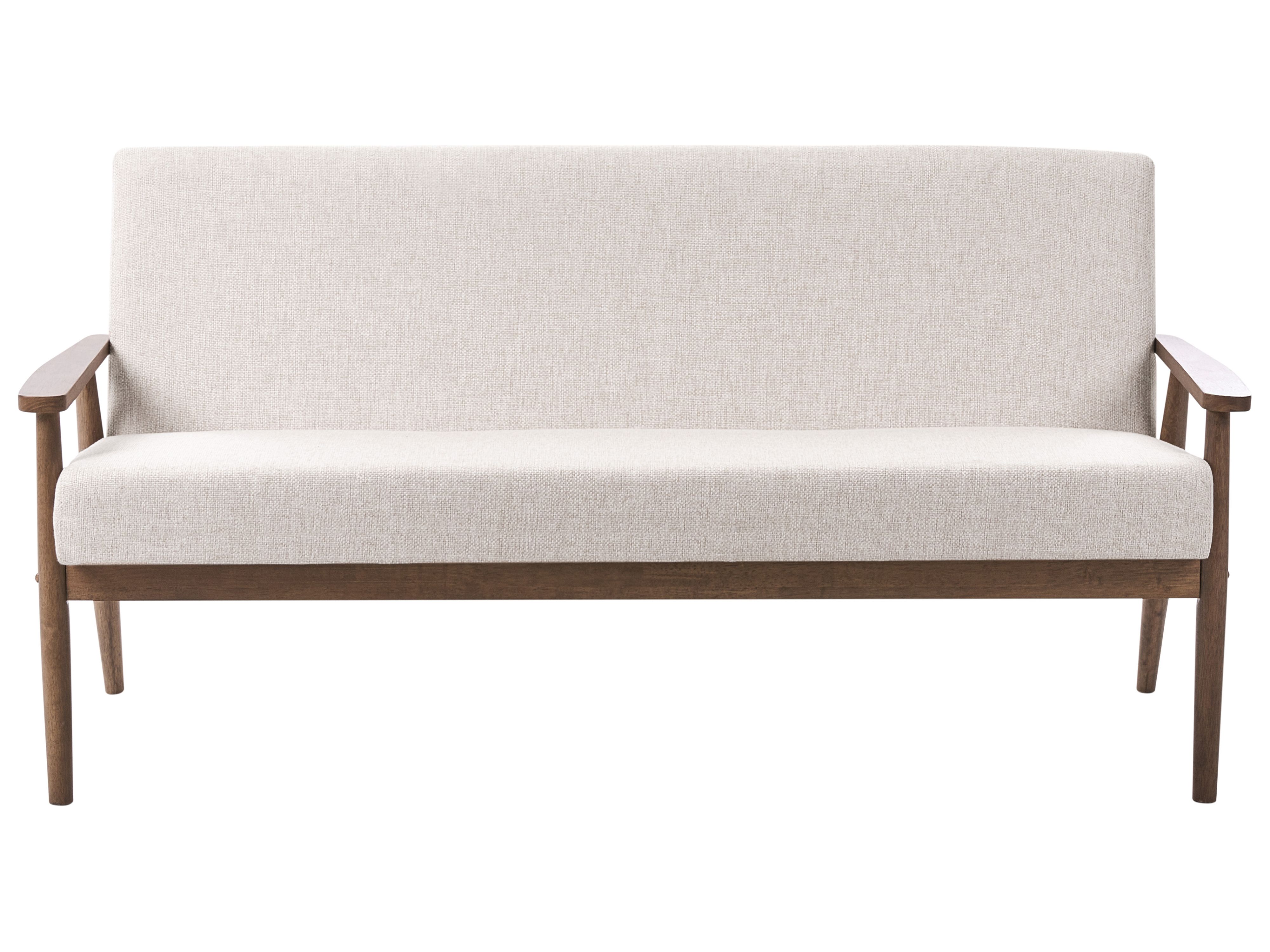Sofa 3 Seater ESRUM Fabric Dark Brown/ Beige