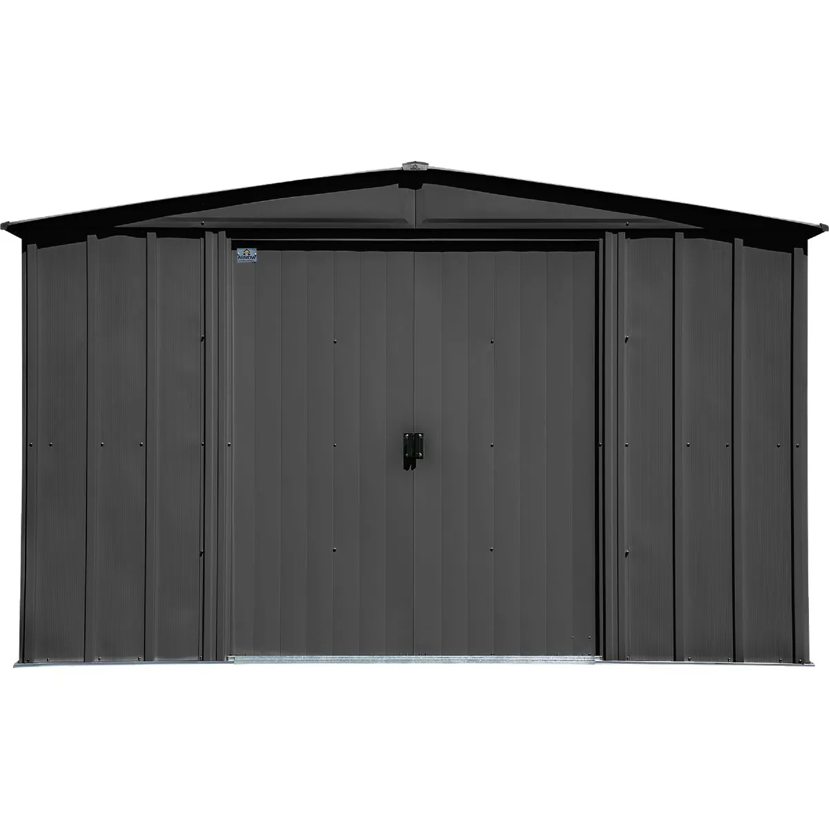 Arrow Classic 10 Ft. x 8 Ft. Galvanized Steel Storage Shed, Charcoal
