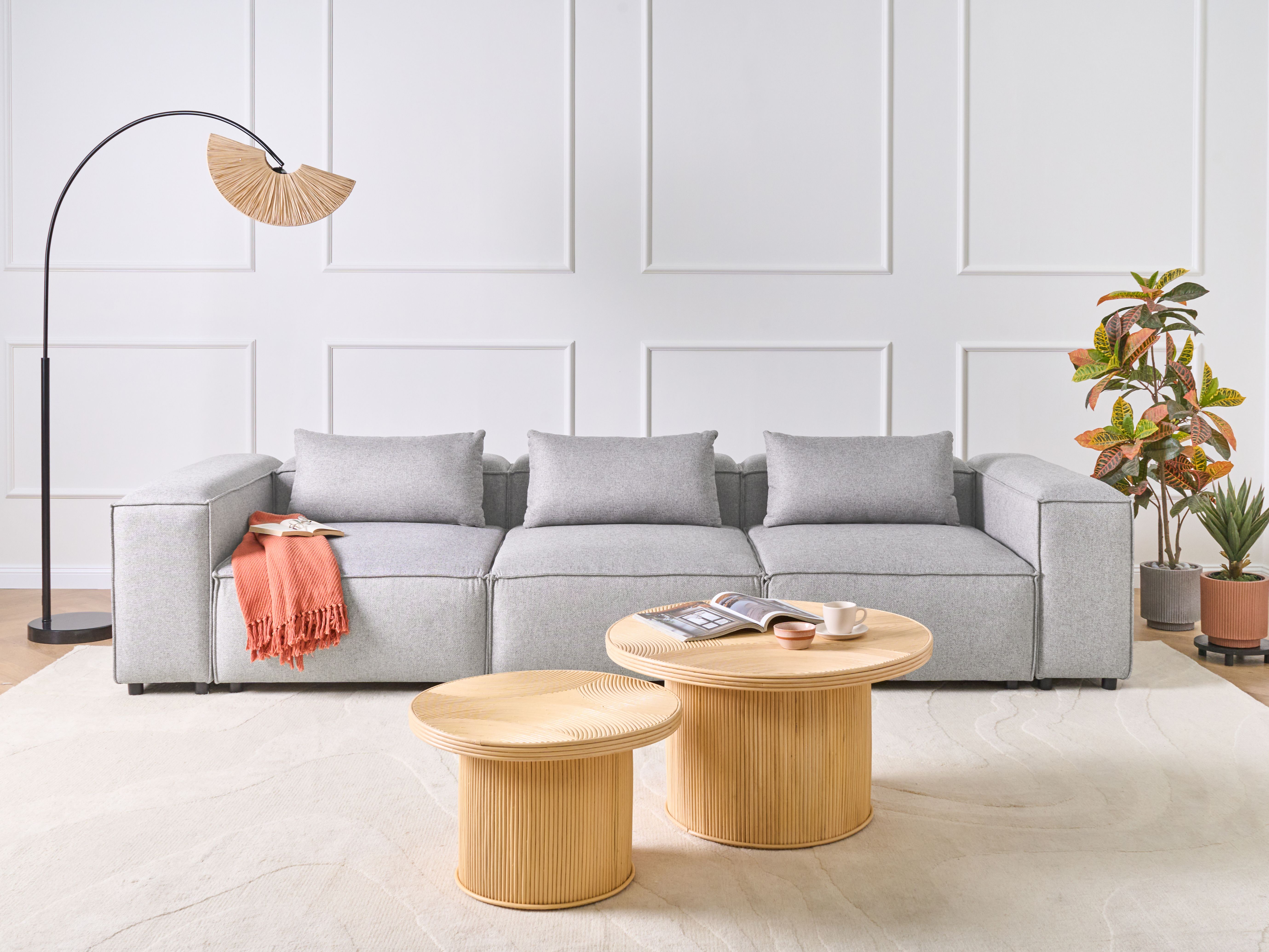 Modular Sofa 3 Seater BRANDE Grey