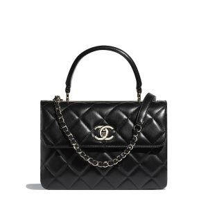 Chanel Classic Medium Blue Lambskin Rainbow Hardware – CB0311:1High-quality replica