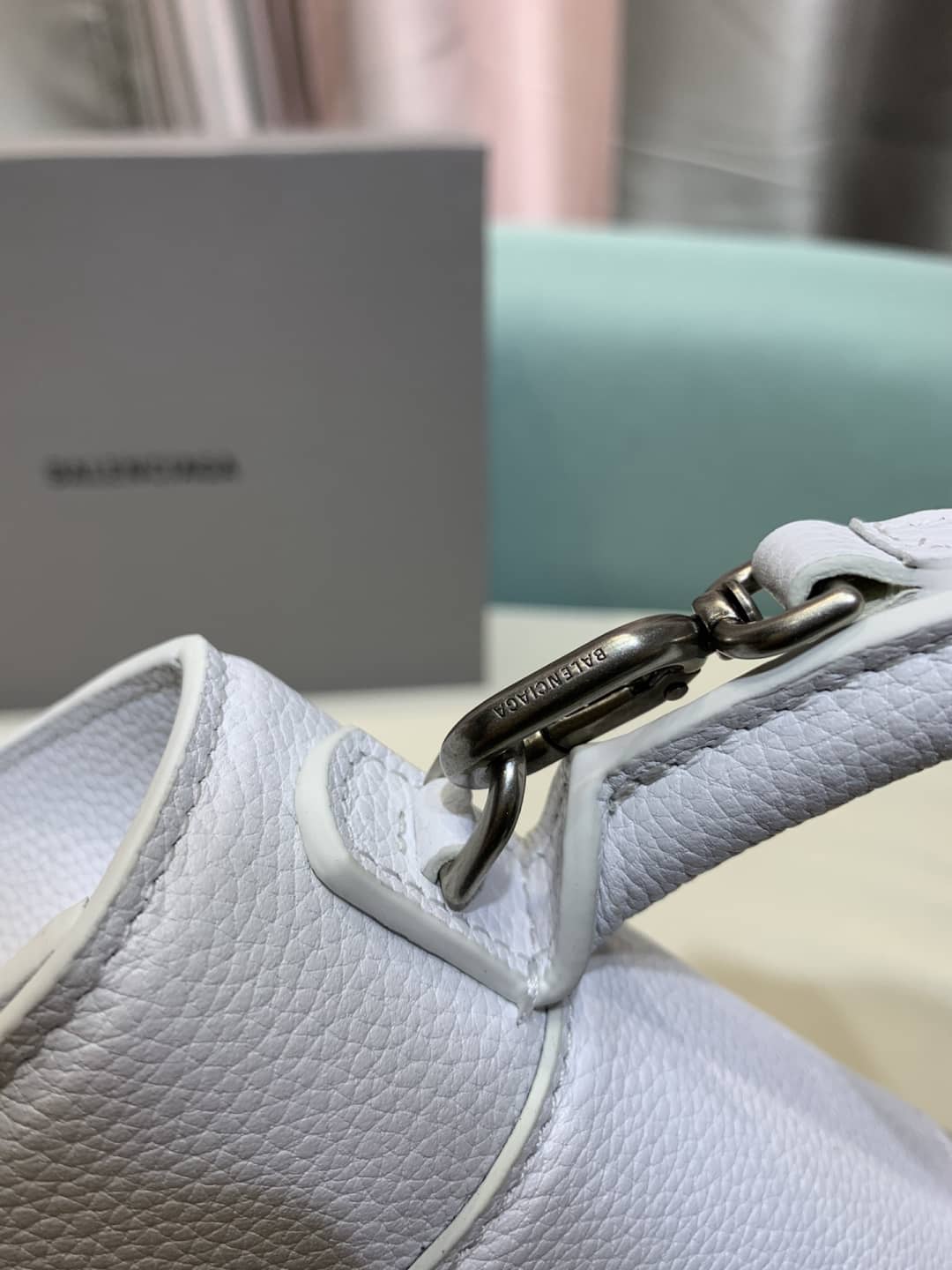 Balenciaga Hourglass Leather Top Handle Replica Bag - Replicaclubs