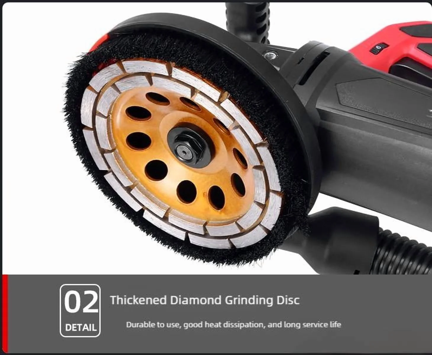 PWTOOL Concrete Floor Grinder | Multifunctional Concrete Sander Concrete Sanding Machine | Flexible Floor Sander Floor Grinder Polishing Machine for Floor Sanding Wall Sanding - Image 5