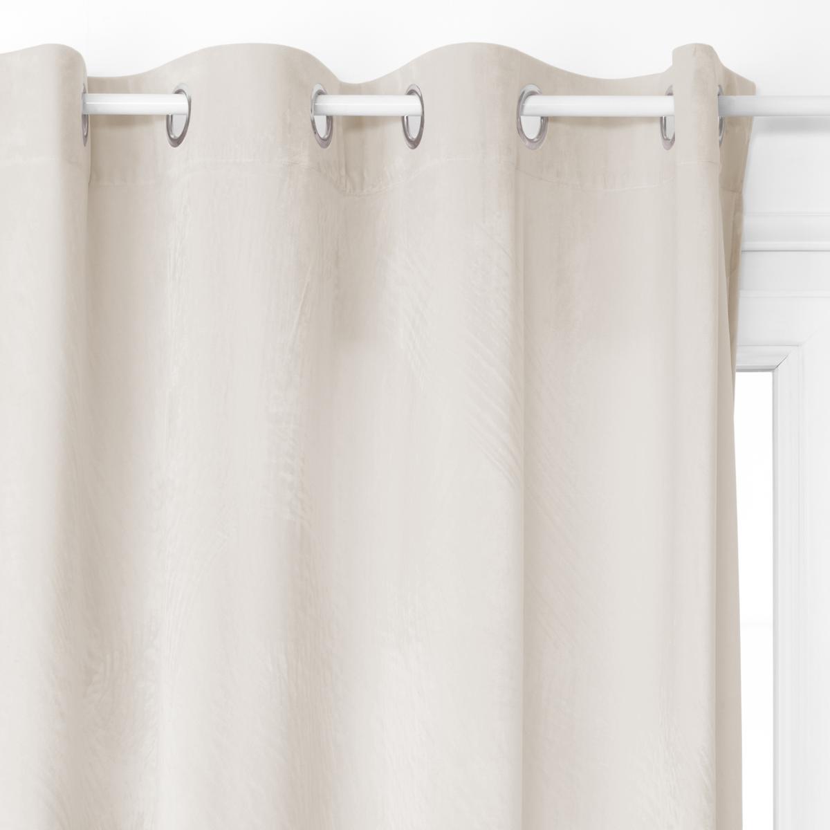 Blackout curtain "Dolce" velvet Ivory white, 140x260 cm