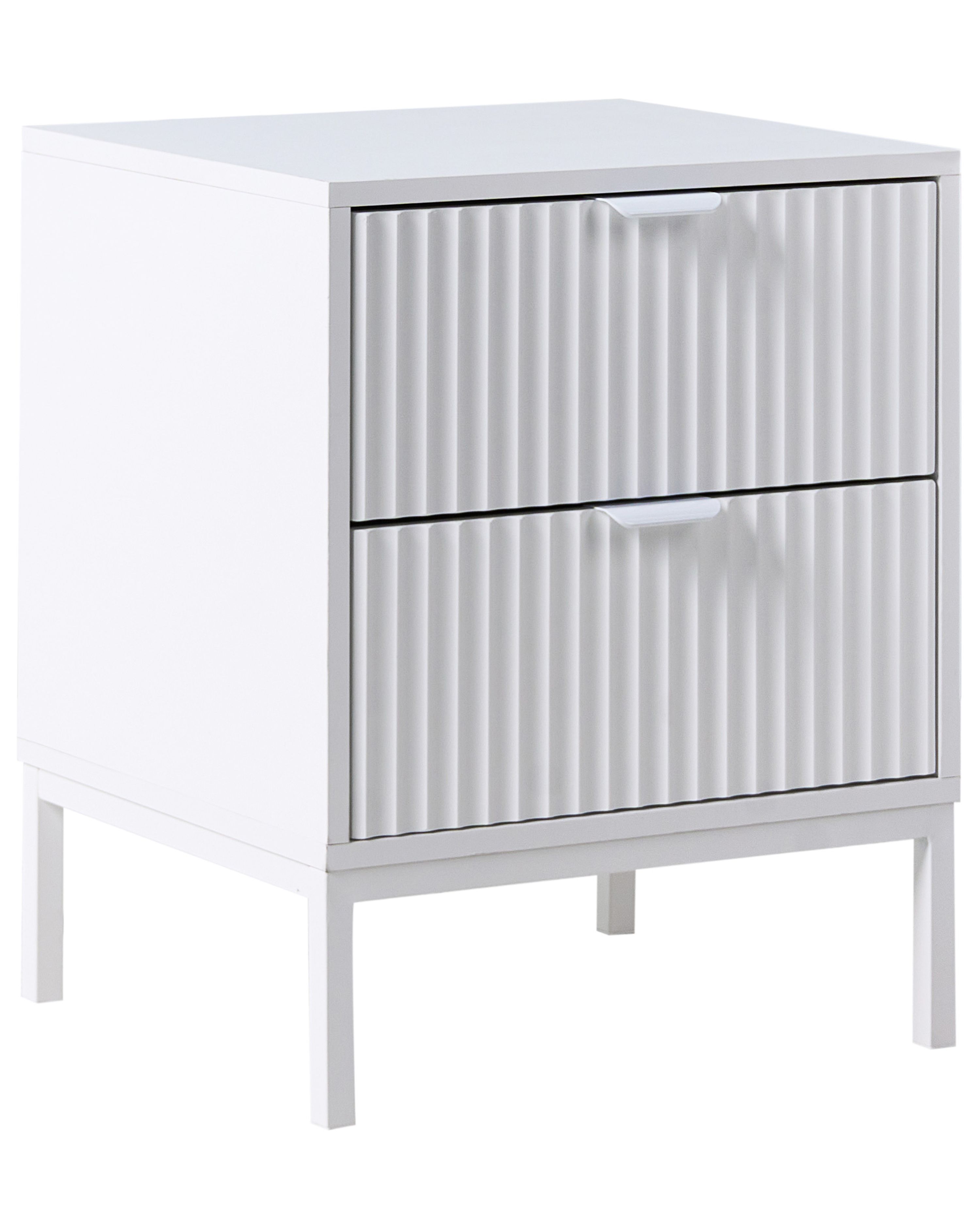 2 Drawer Bedside Table ADELAIDE White