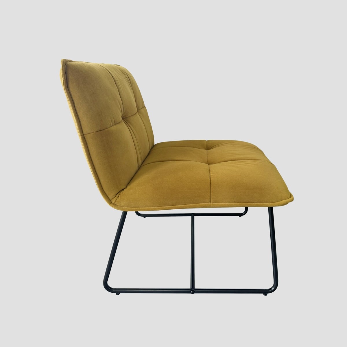 Fotel NELOX welurowy musztardowy 63x69x73 cm