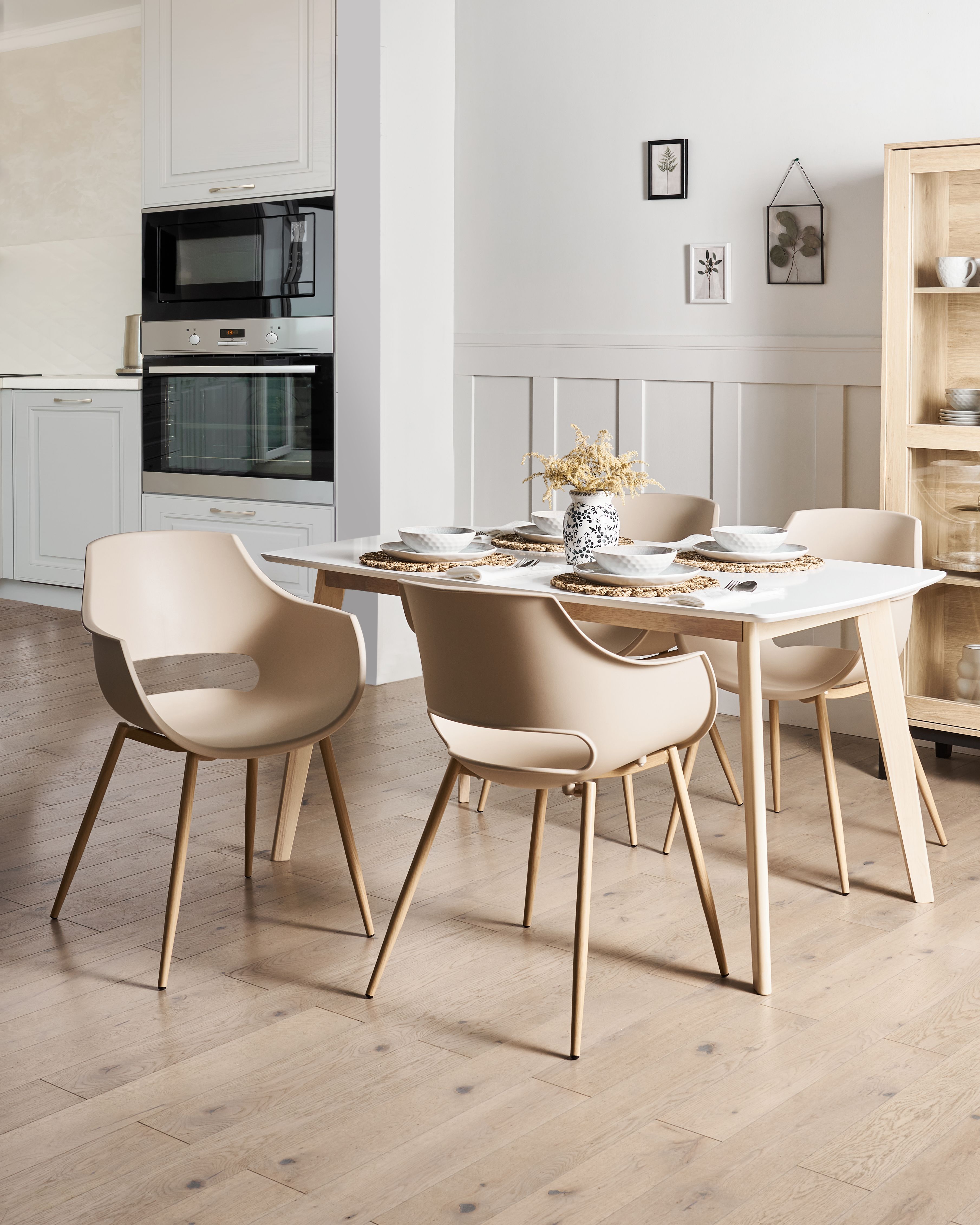 Set of 4 Dining Chairs MILLERS Beige