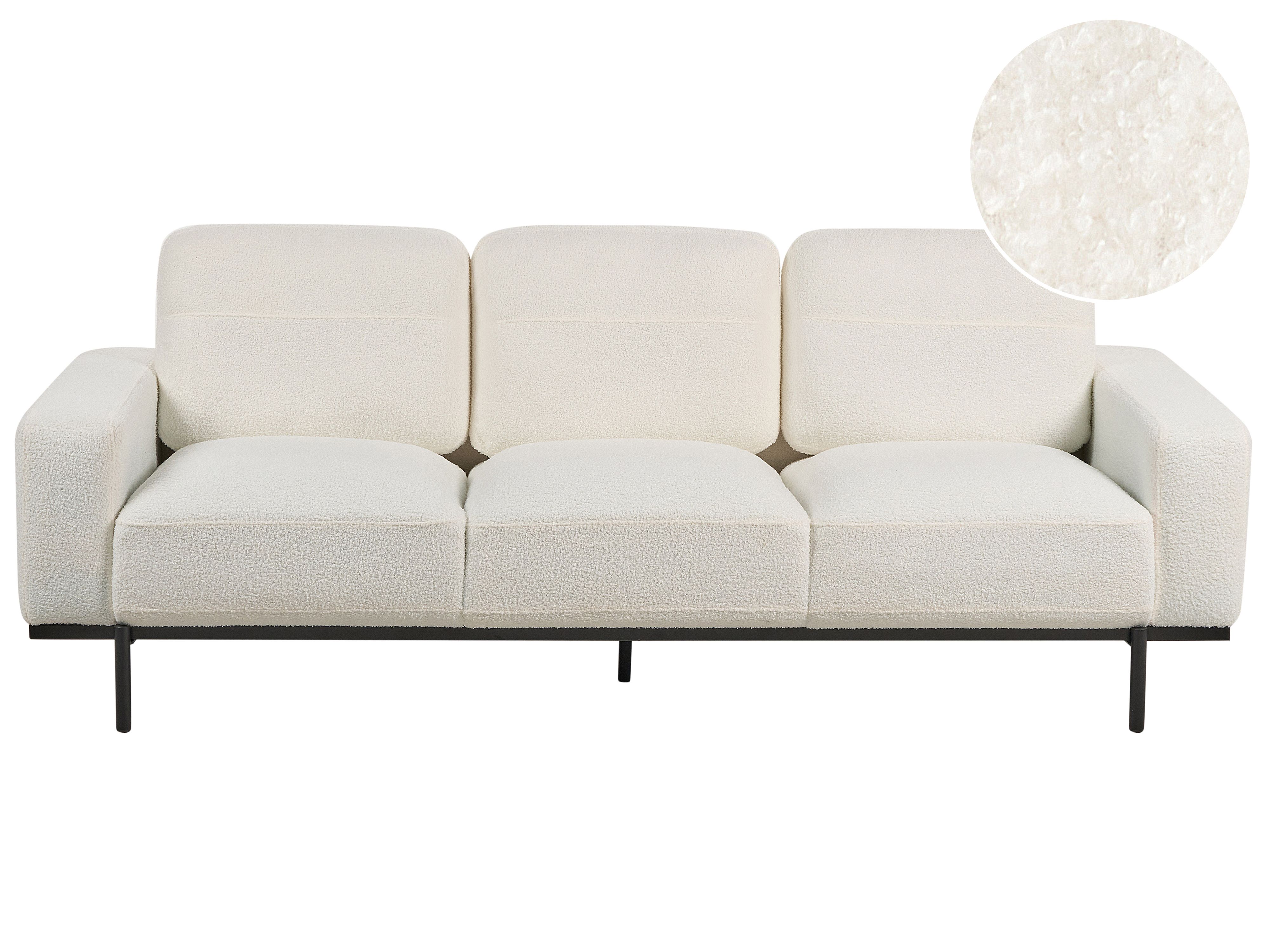 Sofa 3 Seater SOVIK Boucle Off-White