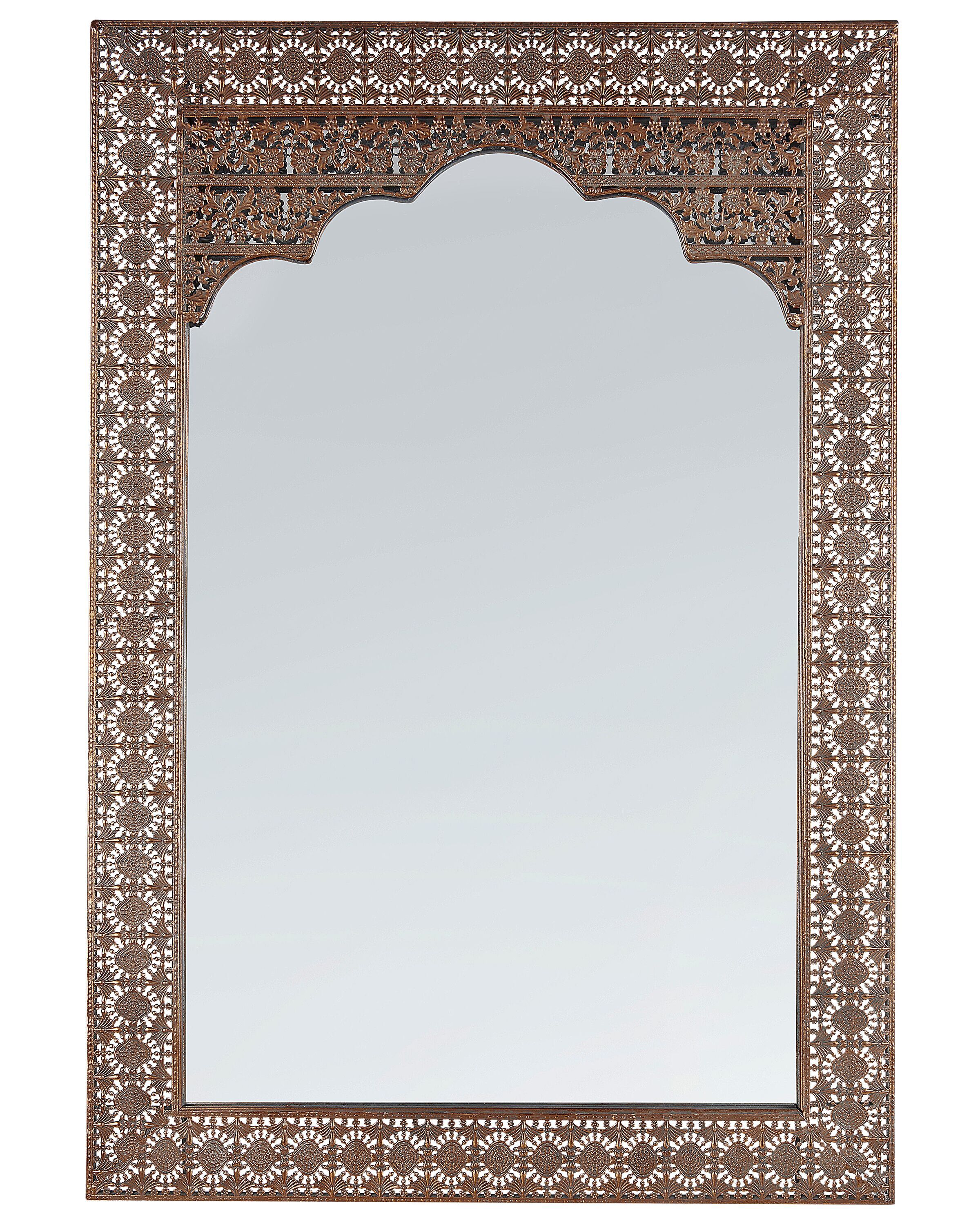 Wall Mirror PALI 60 cm 90 cm Metal Copper