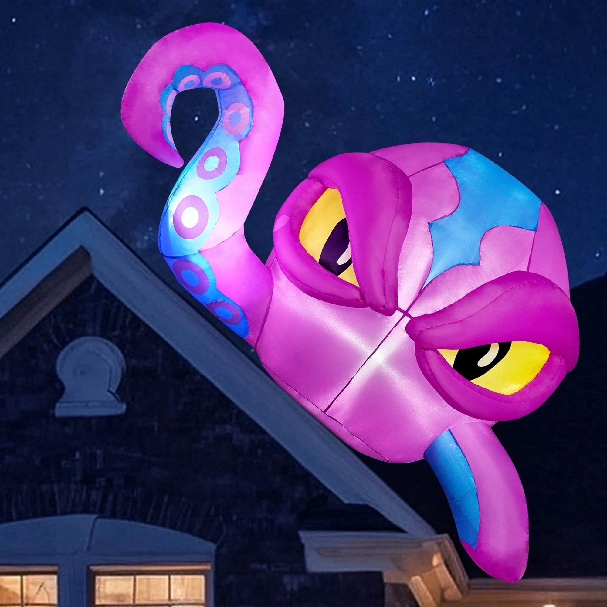 Joyfy 4.5 FT Halloween Inflatable Decorations Outdoor Scary Flying Ghost Broke Out from Window with Built-in LED Blow Up Inflatable for Window Decoration Yard Garden Lawn Decor - Image 4 Joyfy 4.5 FT Halloween Inflatable Decorations Outdoor Scary Flying Ghost Broke Out from Window with Built-in LED Blow Up Inflatable for Window Decoration Yard Garden Lawn Decor - Image 4