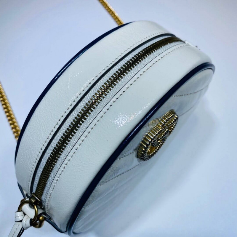 Replica Gucci Gg Marmont Mini Round Shoulder Bag 550154 White1:1High-quality replica