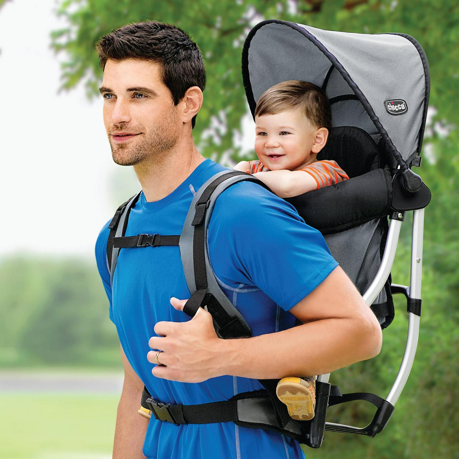 Chicco SmartSupport Backpack Baby Carrier - Grey (Grey/Black) - Image 2