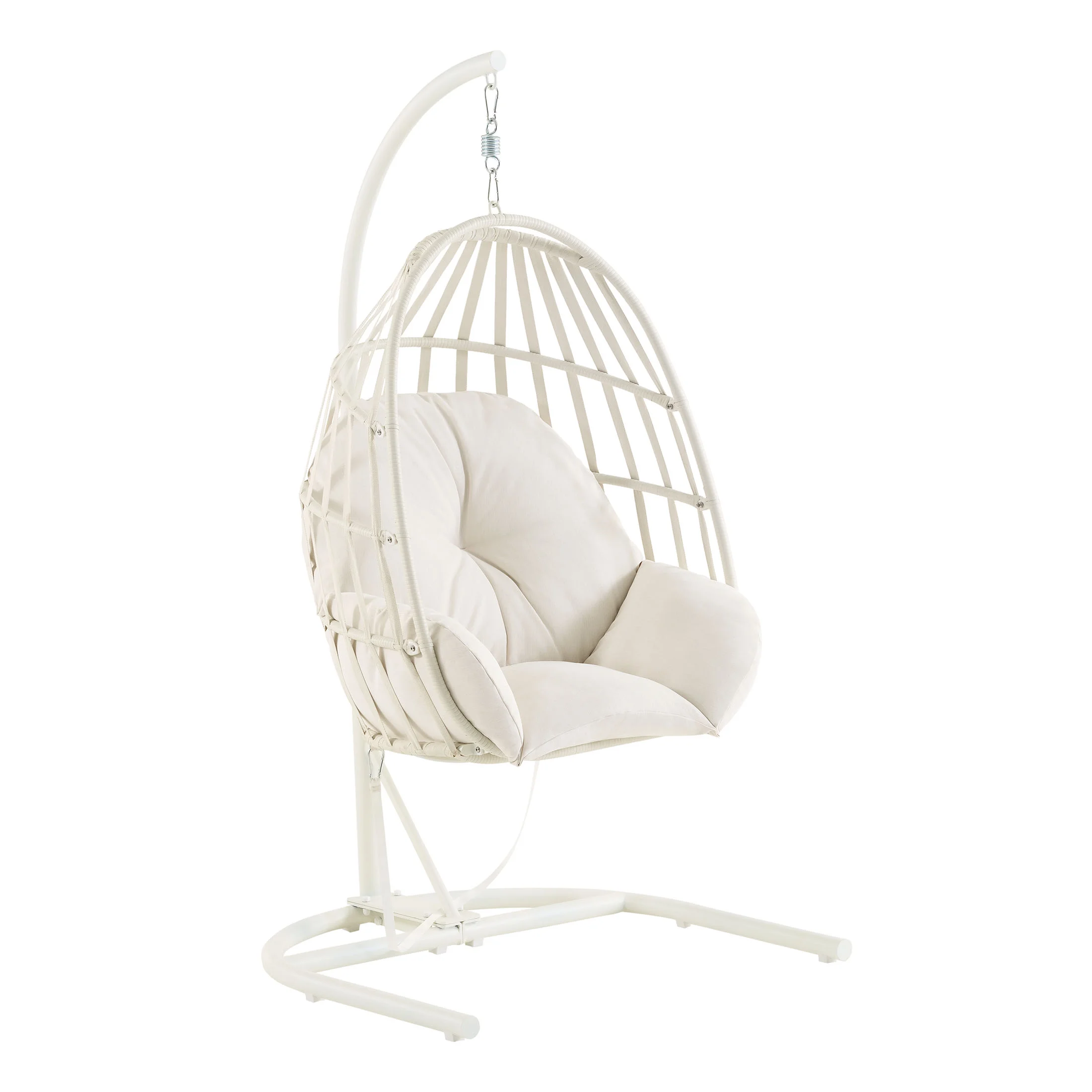 Mainstays Outdoor Wicker Patio Hanging Egg Chair, Gray - Image 13