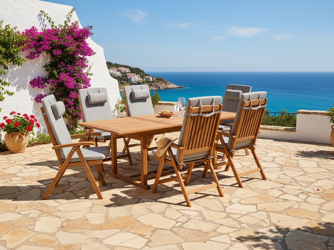 Set of 6 Back/Seat Cushions JAVA/AMANTEA PREMIUM 50 x 70 cm Grey Melange