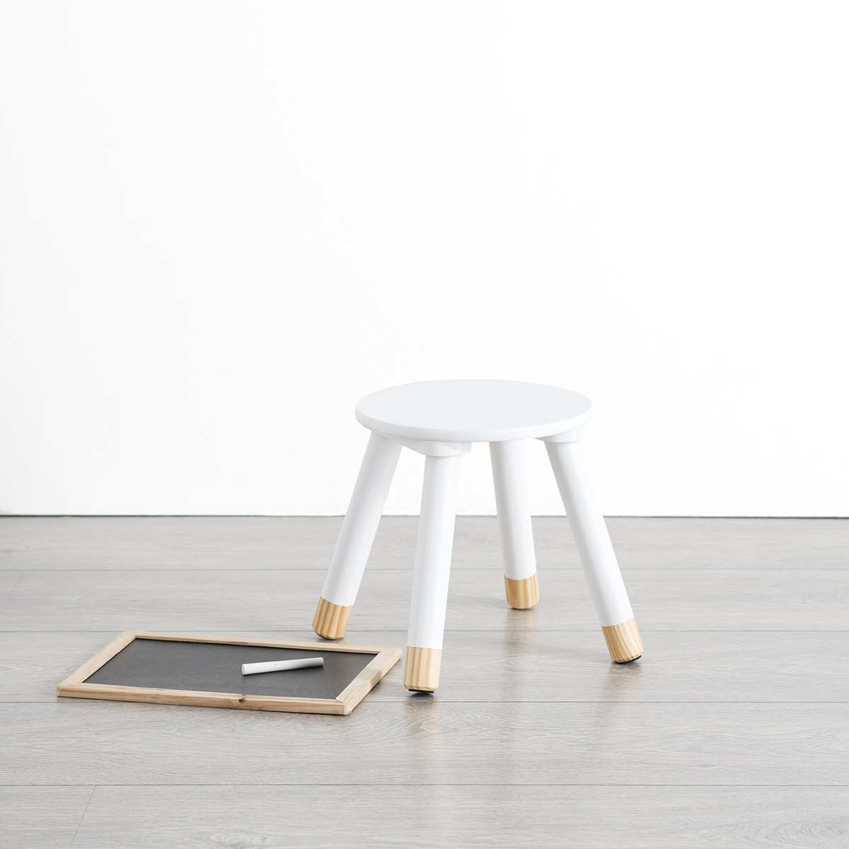 Kids stool "Douceur" White