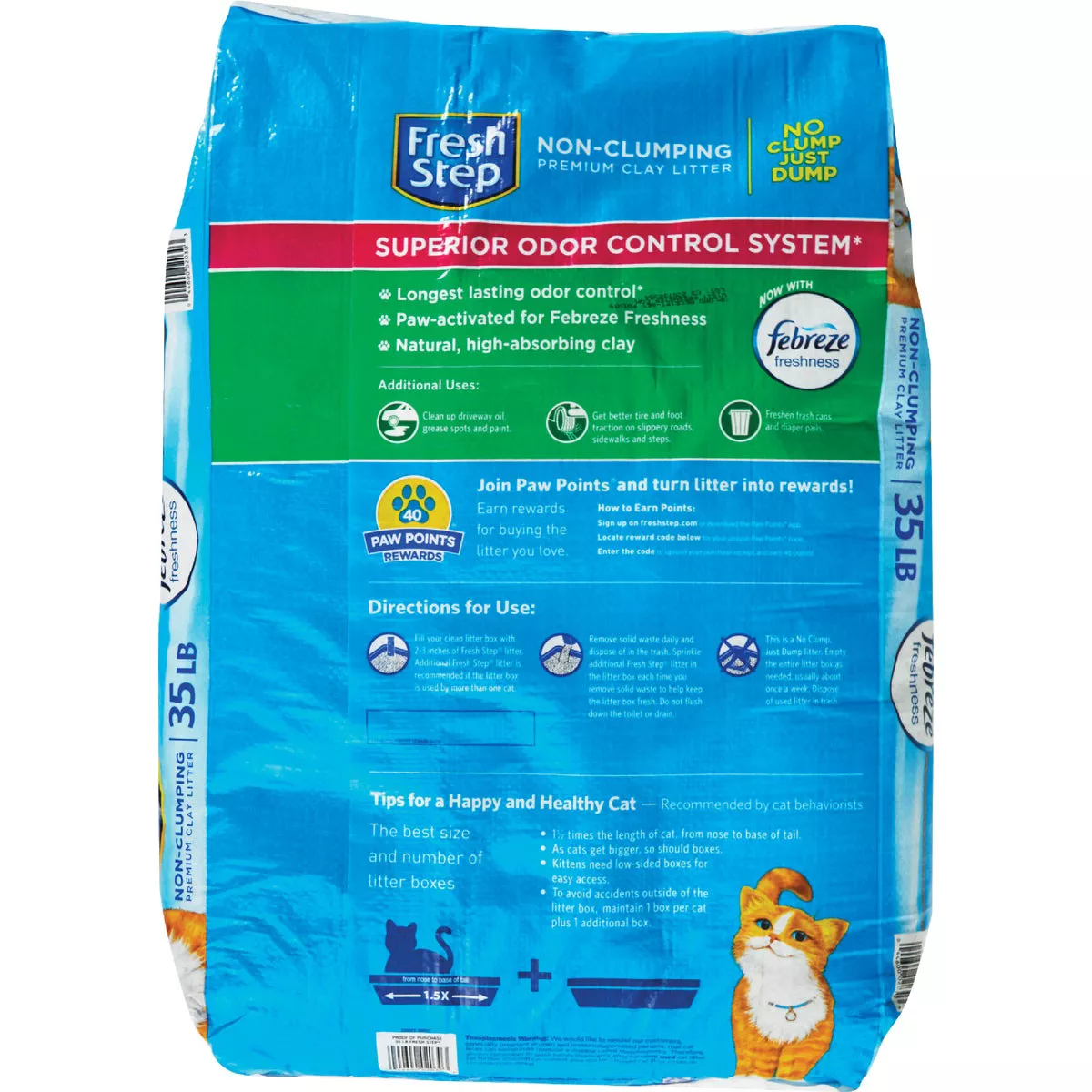 Fresh Step 35 Lb. Non-Clumping Cat Litter with Febreze
