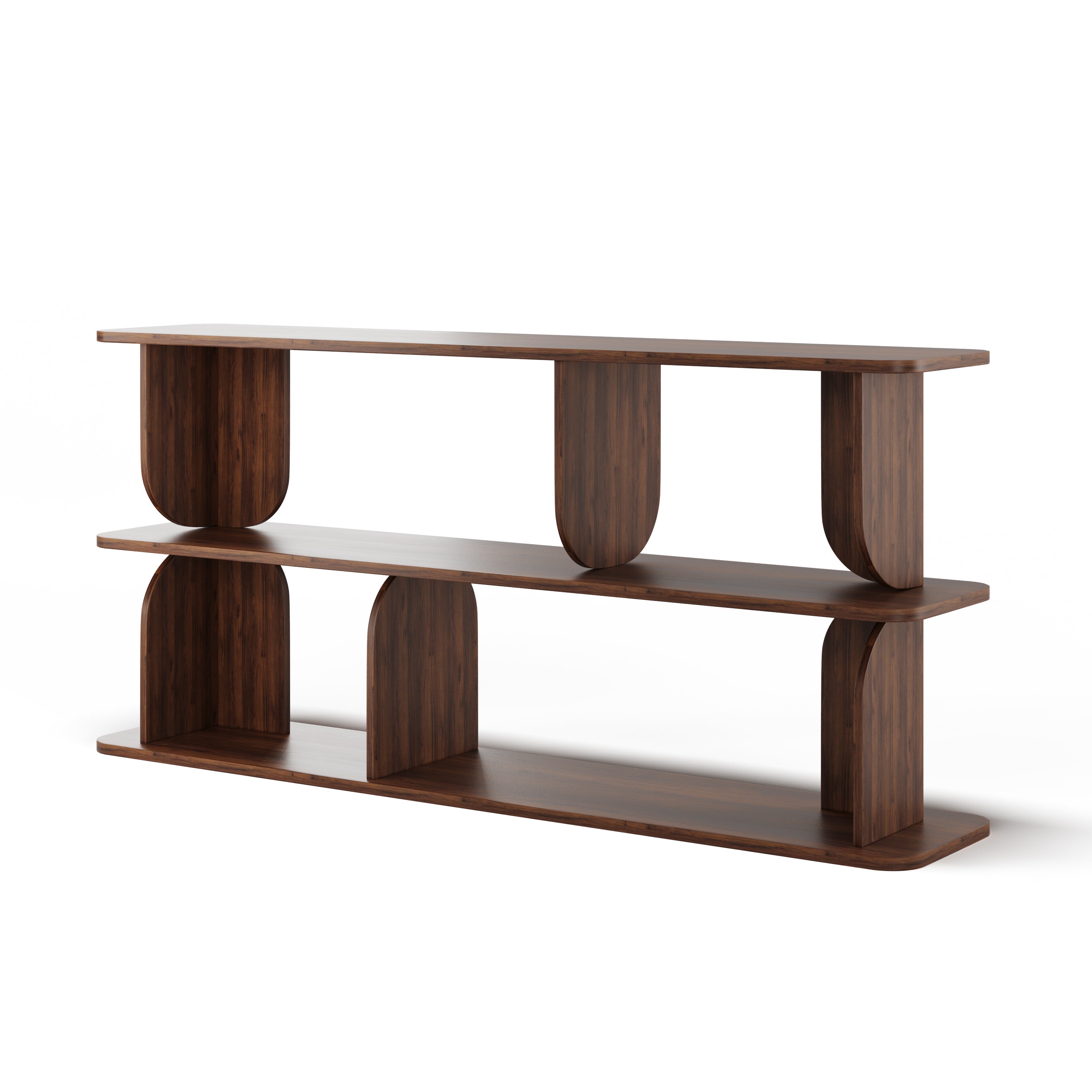 Blokker Curbe Dressoir - Walnoot