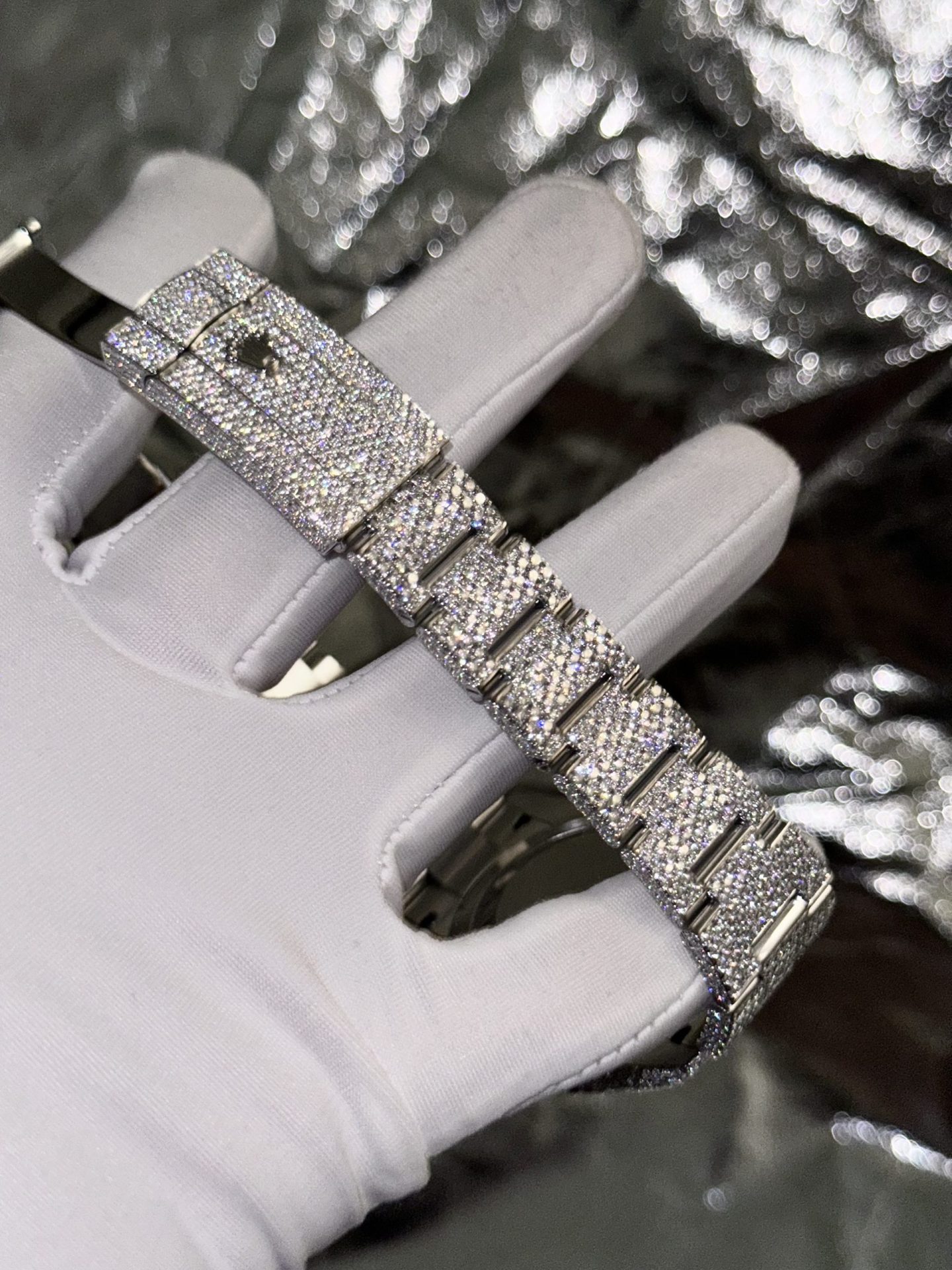 Rolex Best Replica Watch DateJust Supreme Custom Moissanite Diamonds Red Dial 41mm - Elite Watch Atelier