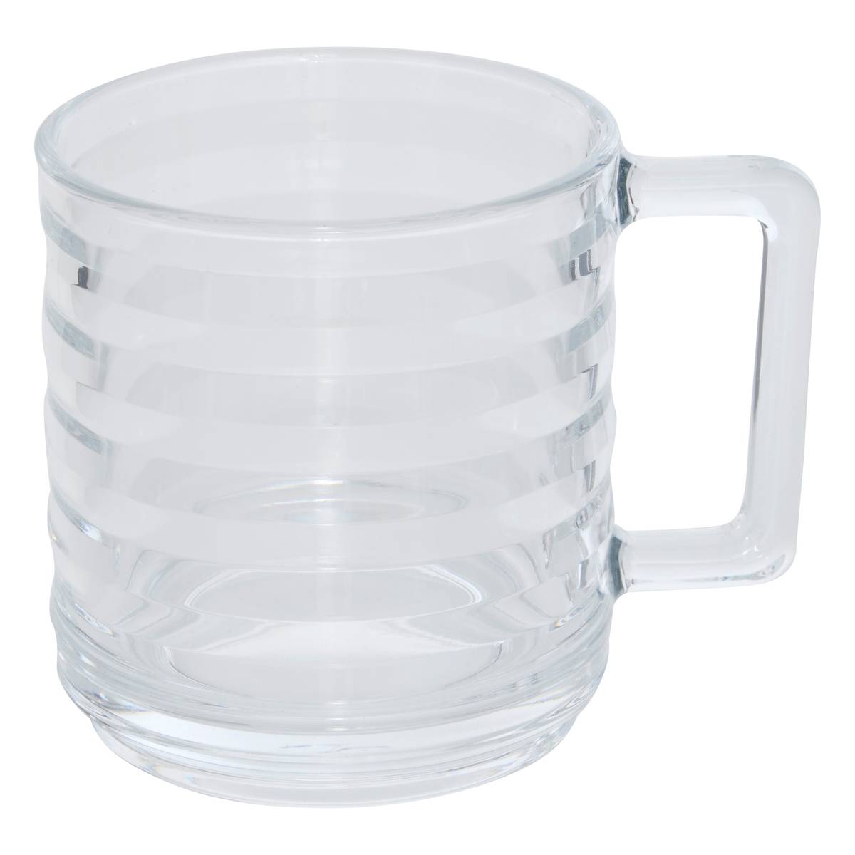 Set of 6 "Julie" mugs Glass, 320 ml, Transparent