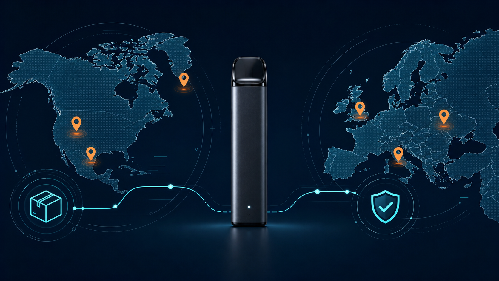 Vape product availability and shipping eligibility across the United States and Europe