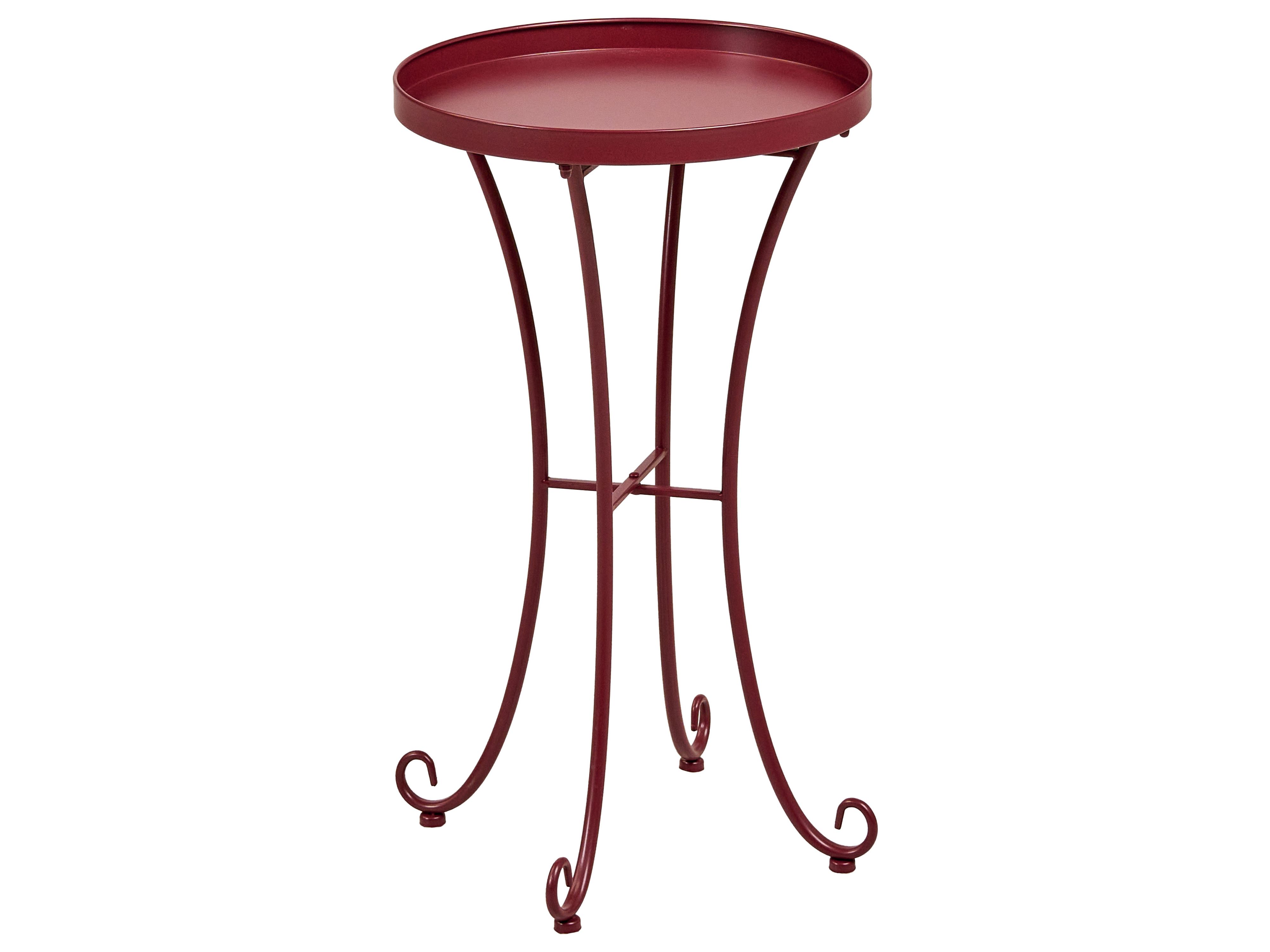 Garden Side Table CAVINIA 40 cm 40 cm Metal Burgundy