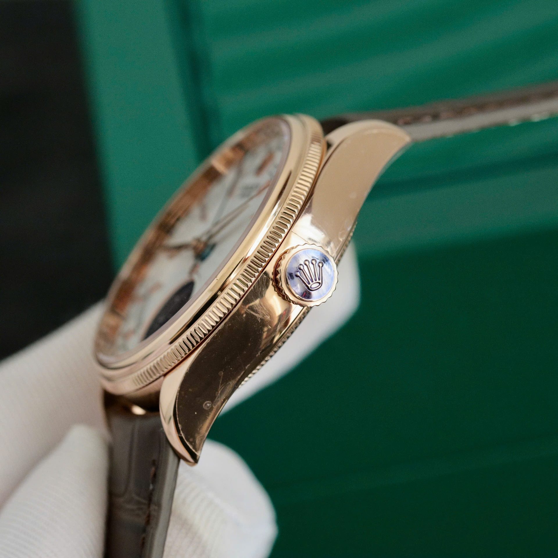 Rolex Cellini Moonphase 50535 Replica Watch Leather Strap 39mm - Top club