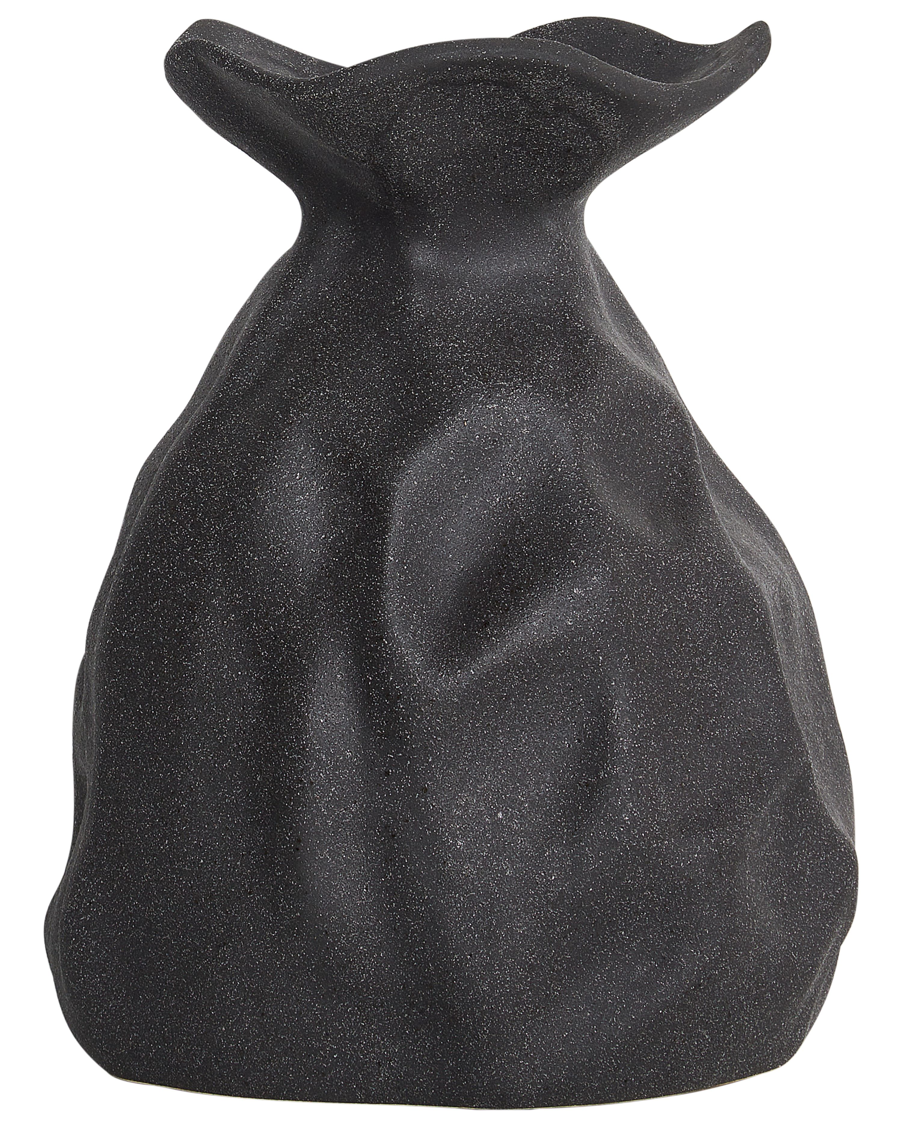 Flower Vase COONTAIL Stoneware 31 cm Black