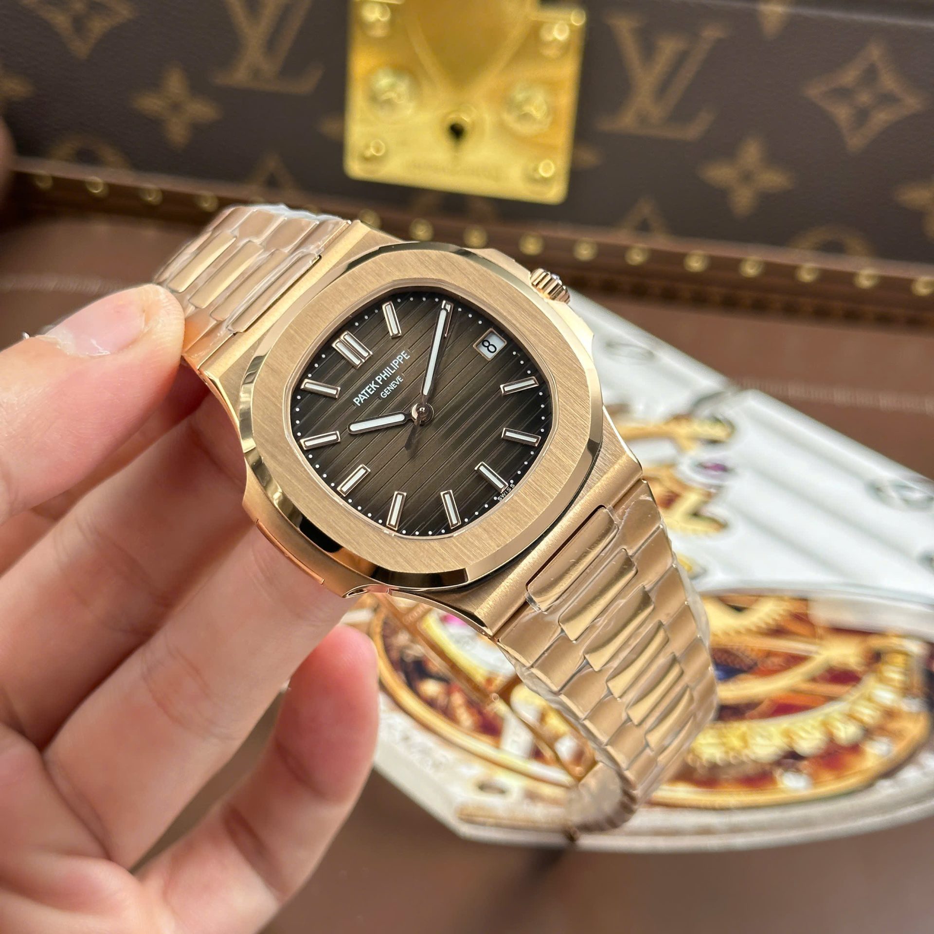 Patek Philippe Nautilus 5711 Brown Dial Copies Watches Automatic Movement BBF Factory 40mm - Elite Watch Atelier