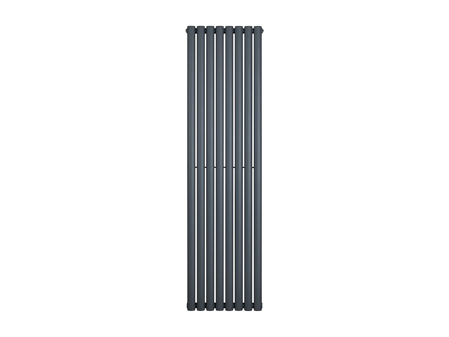 Radiateur Ovale à 1 Panneau 1800 x 480 mm en Acier Gris Anthracite Horizontale