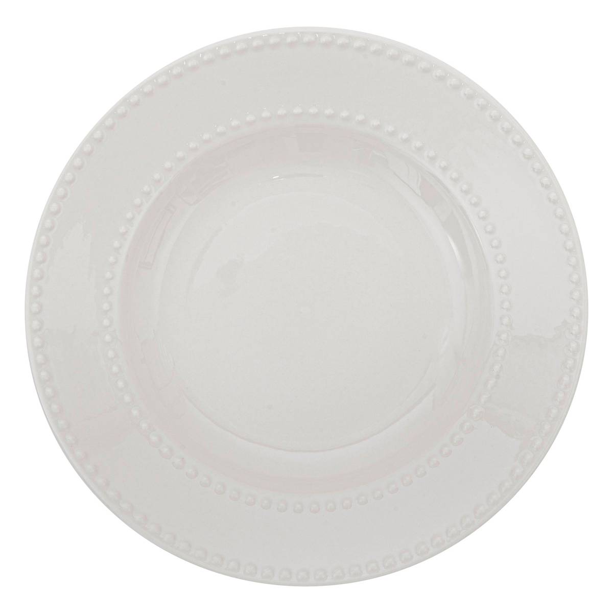 "Perle" Soup Plate D.22 cm, White