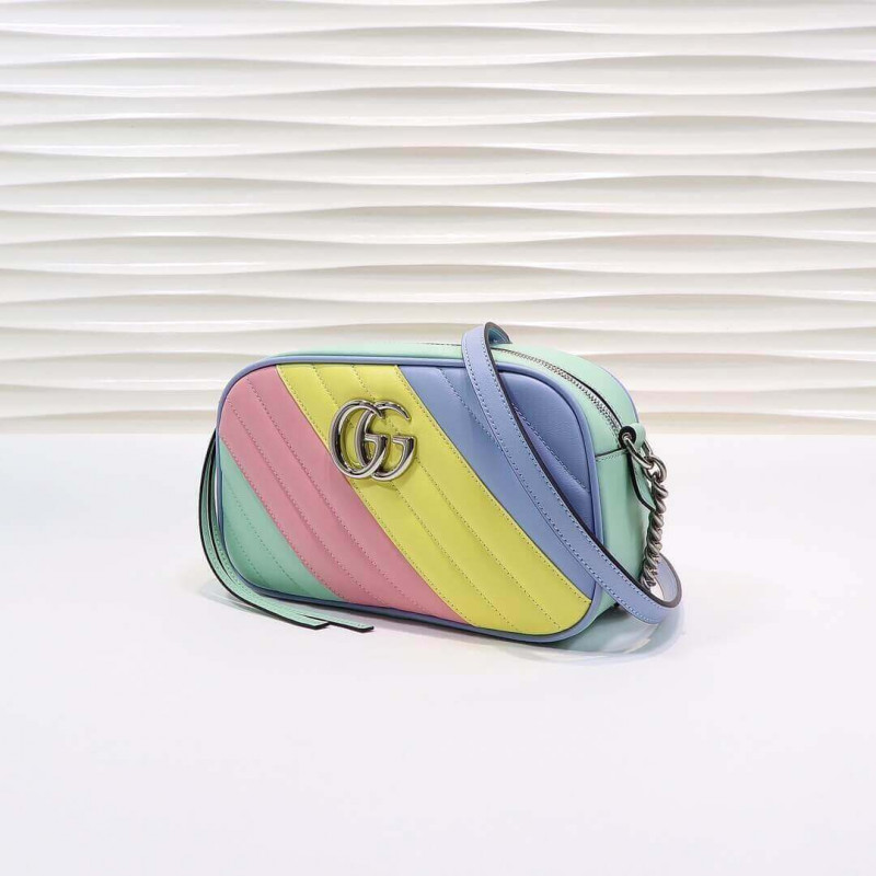 Replica Gucci Gg Marmont Small Shoulder Bag In Pastel And Rainbow 4476321:1High-quality replica