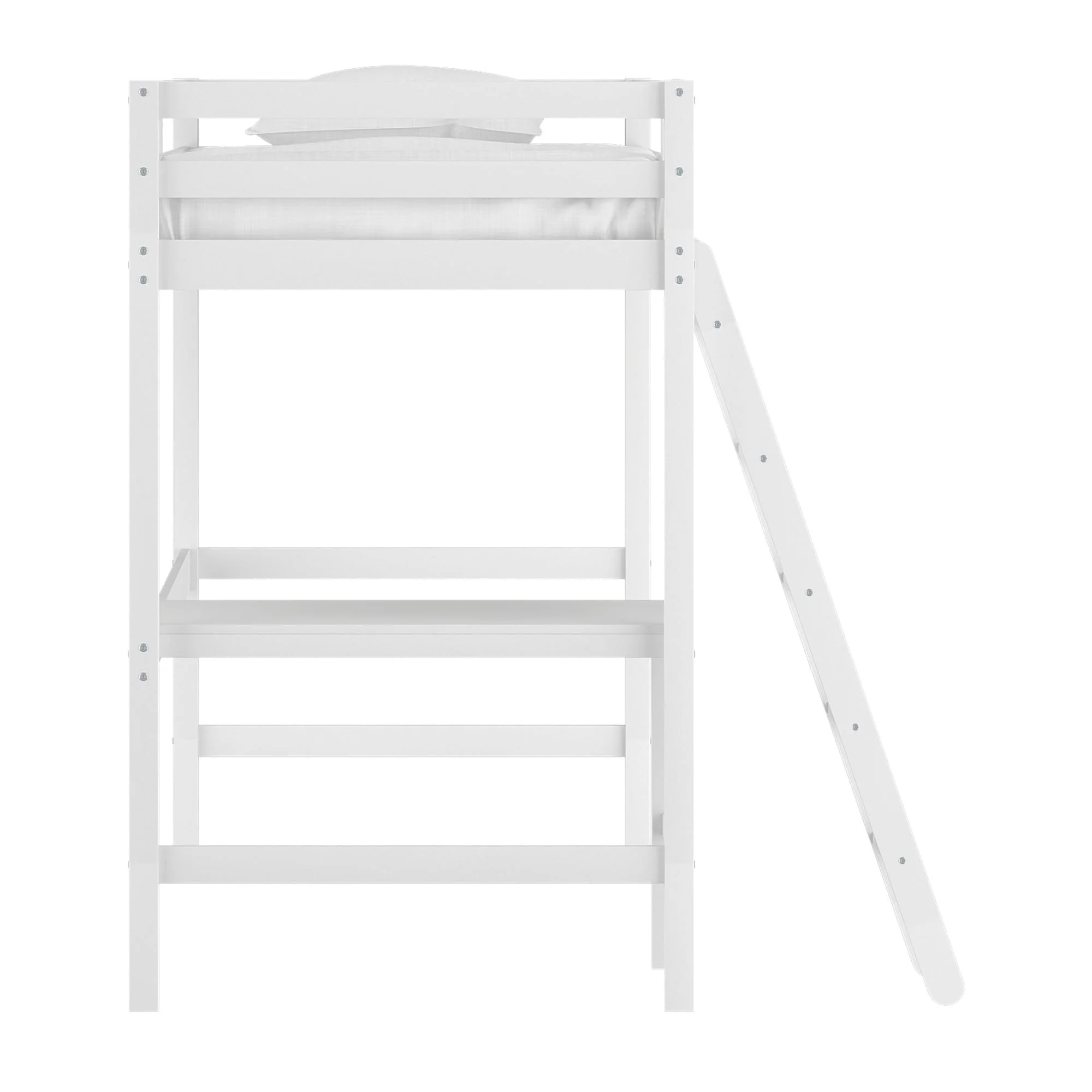 Hillsdale Campbell Wood Twin Loft Bunk Bed with Desk, White - Image 8