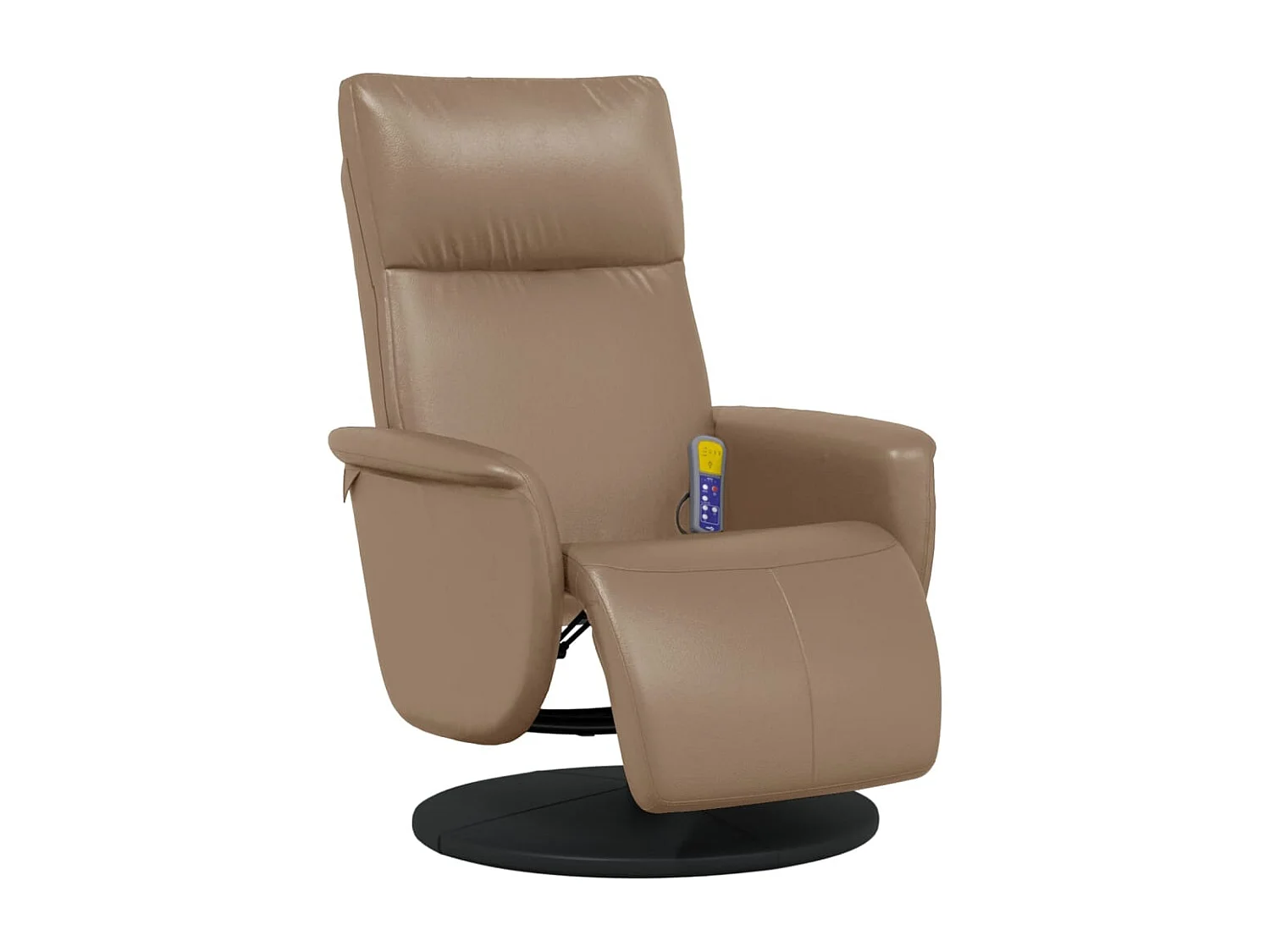 Fauteuil inclinable-Fauteuil de massage repose-pieds cappuccino SHL3866