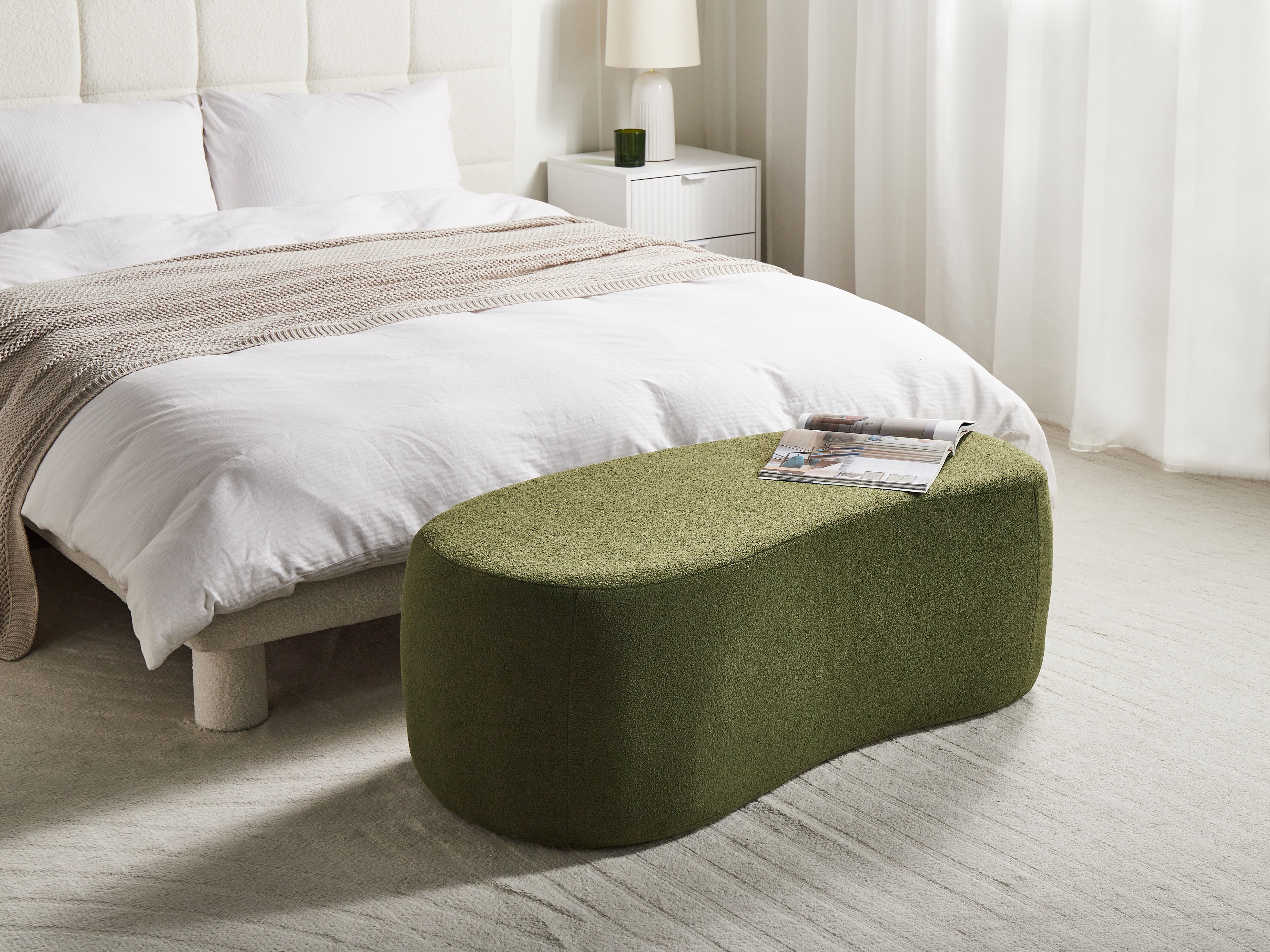 Pouffe BAYARD Boucle Green