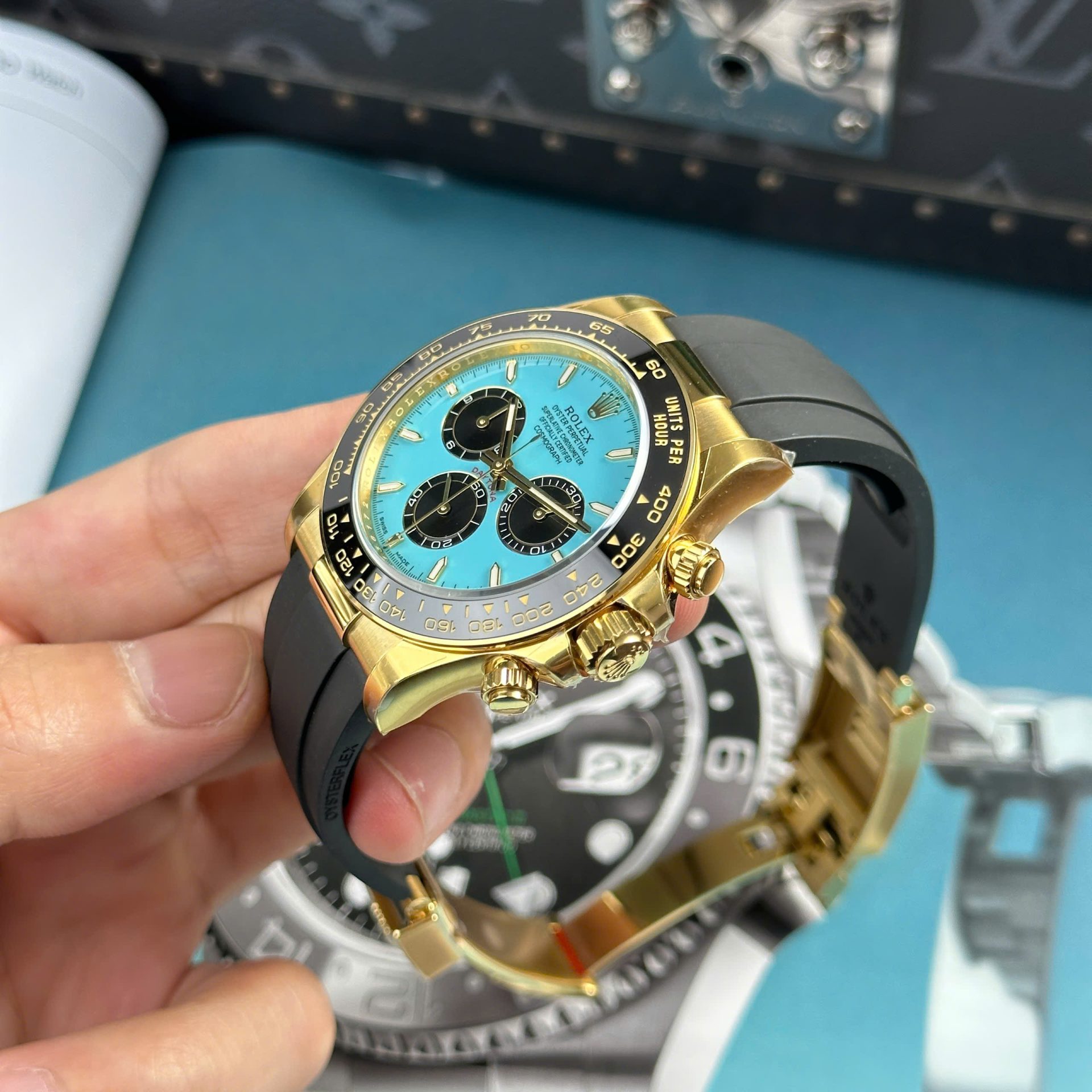 Rolex Cosmograph Daytona 126518LN Copies Watches Turquoise Blue Lacquer Dial THB Factory 40mm - Top club