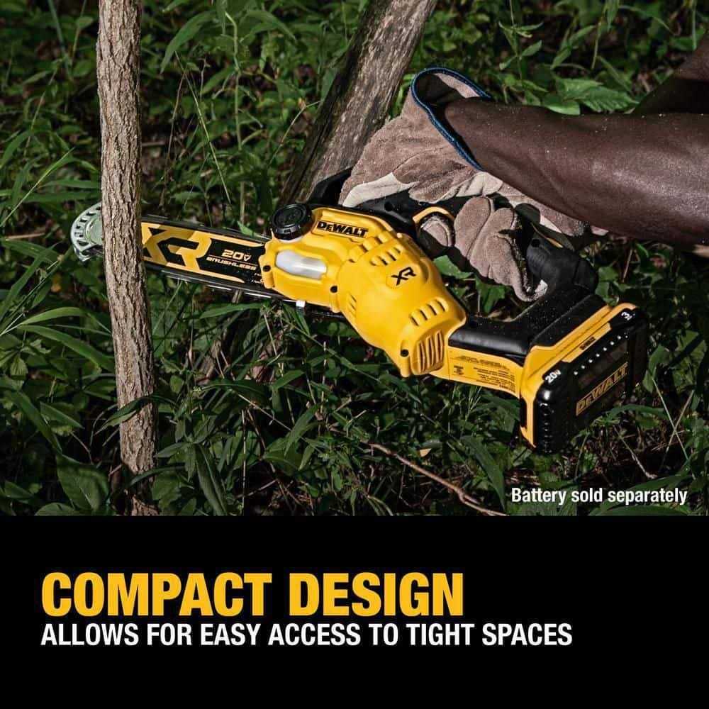 DEWALT 20V MAX 8-in Brushless Cordless Pruning Chainsaw - DCCS623B - Image 5 DEWALT 20V MAX 8-in Brushless Cordless Pruning Chainsaw - DCCS623B - Image 5