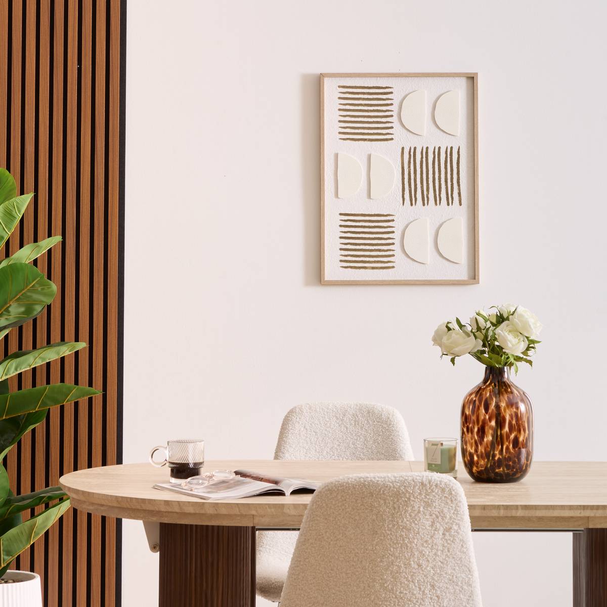 3D Canvas "Nourane" White, 45x60 cm