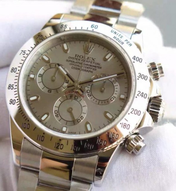 Replica Rolex Daytona 116509 Gray Dial SS Bracelet A4130 - Elite Watch Atelier